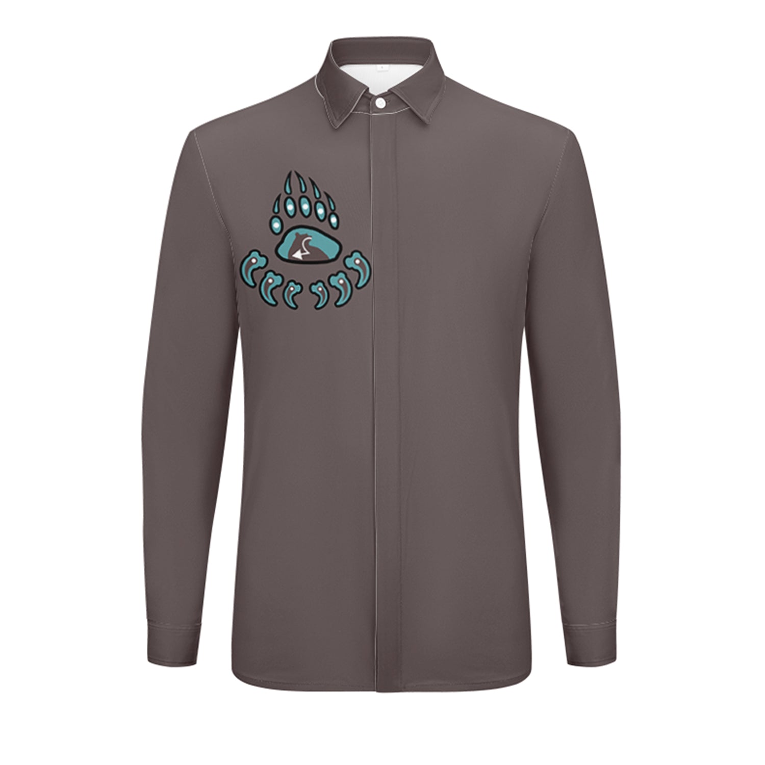 Bears Den Men's Long Sleeve Dress Shirt