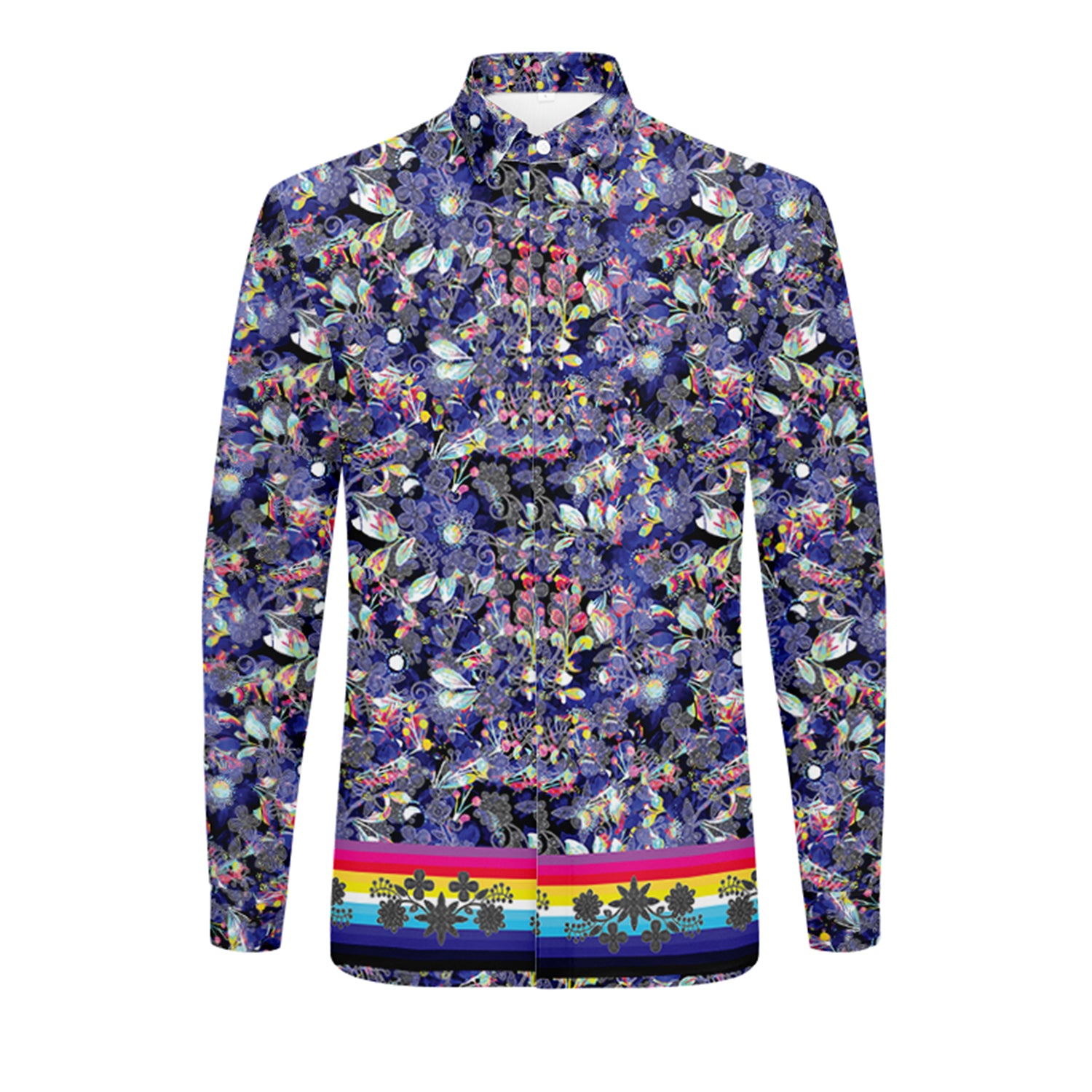 Culture in Nature Blue Men's Long Sleeve Dress Shirt