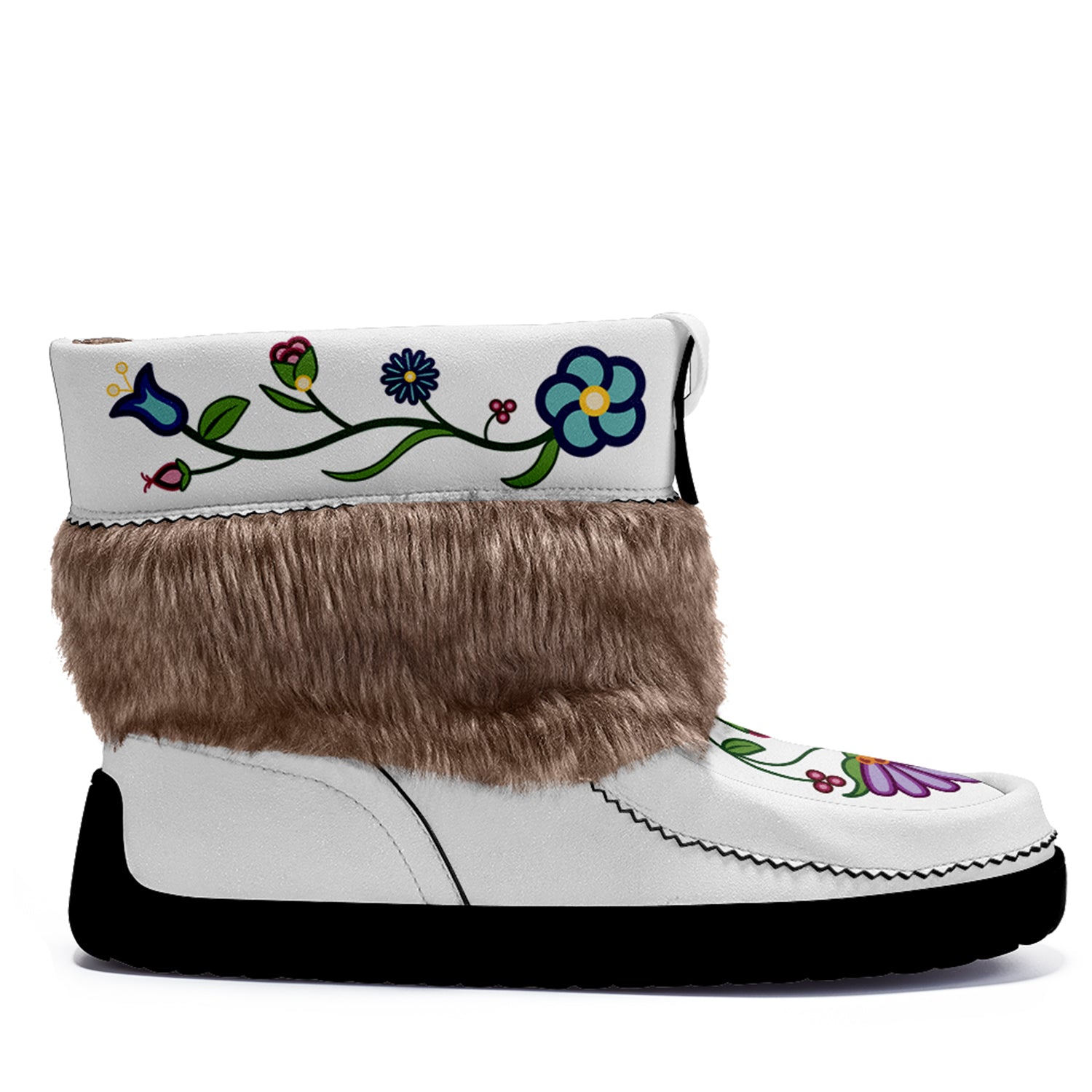 Winter Fire Leather MocLux Short Style with Fur