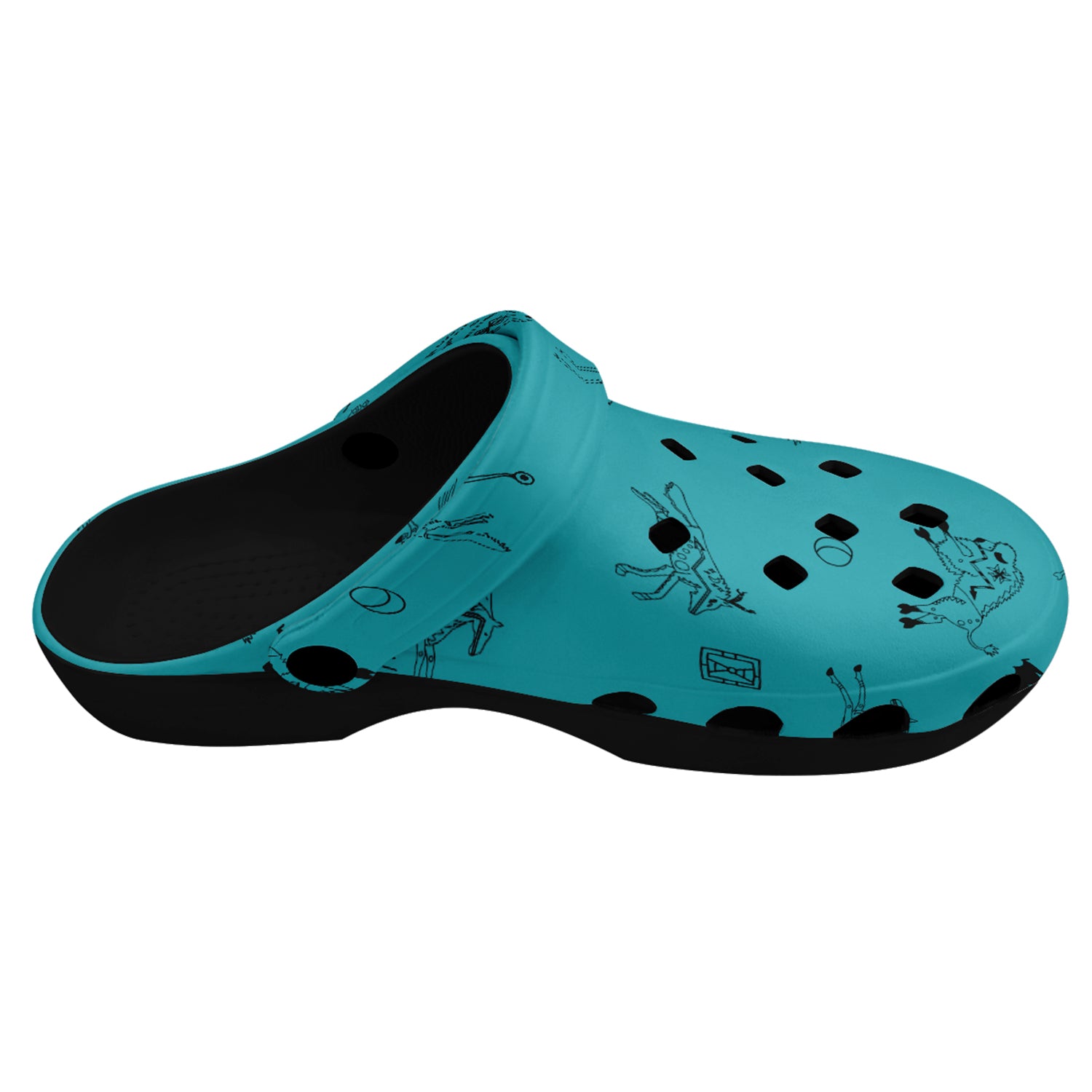 Ledger Dabbles Torquoise Muddies Unisex Clog Shoes