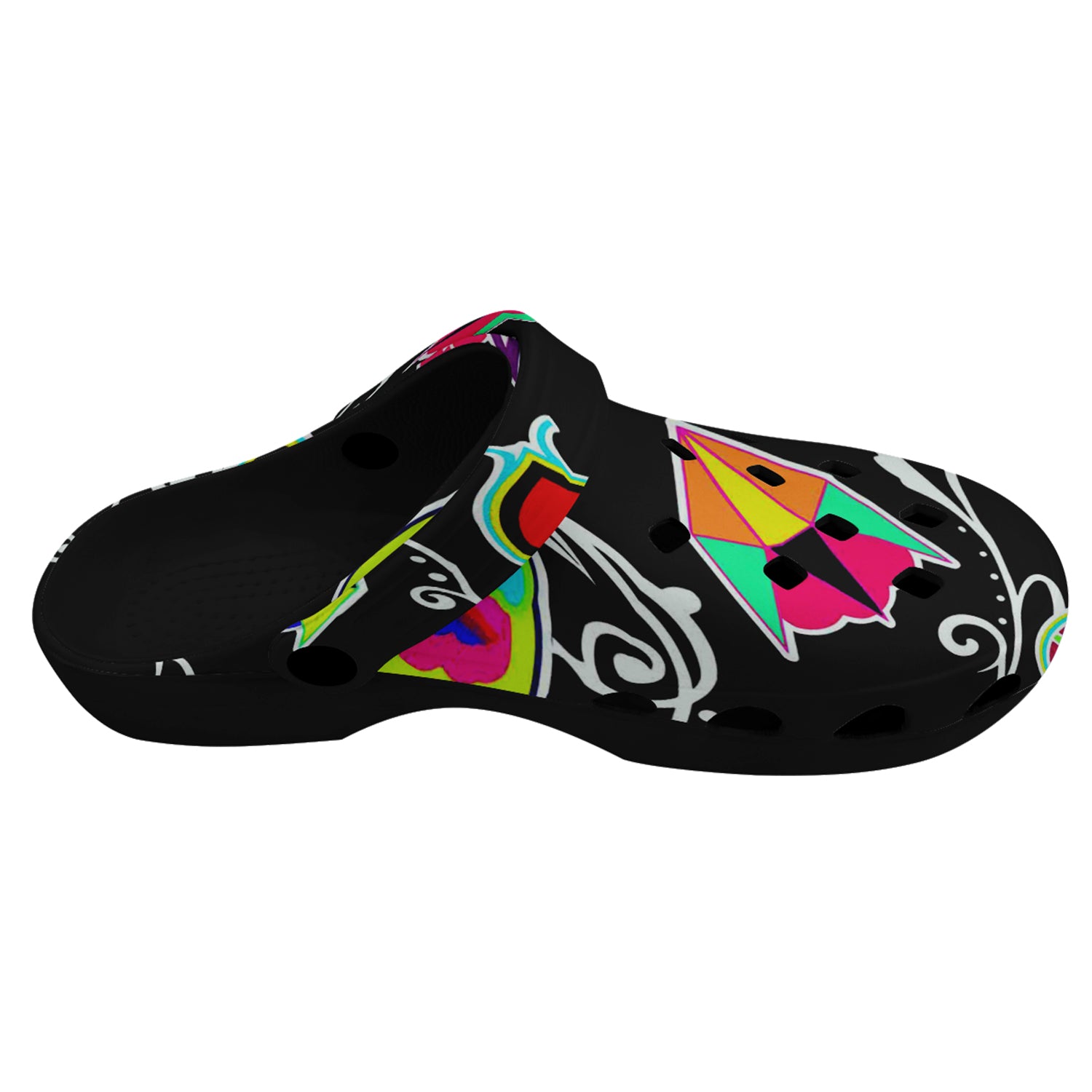 Indigenous Paisley Black Muddies Unisex Clog Shoes