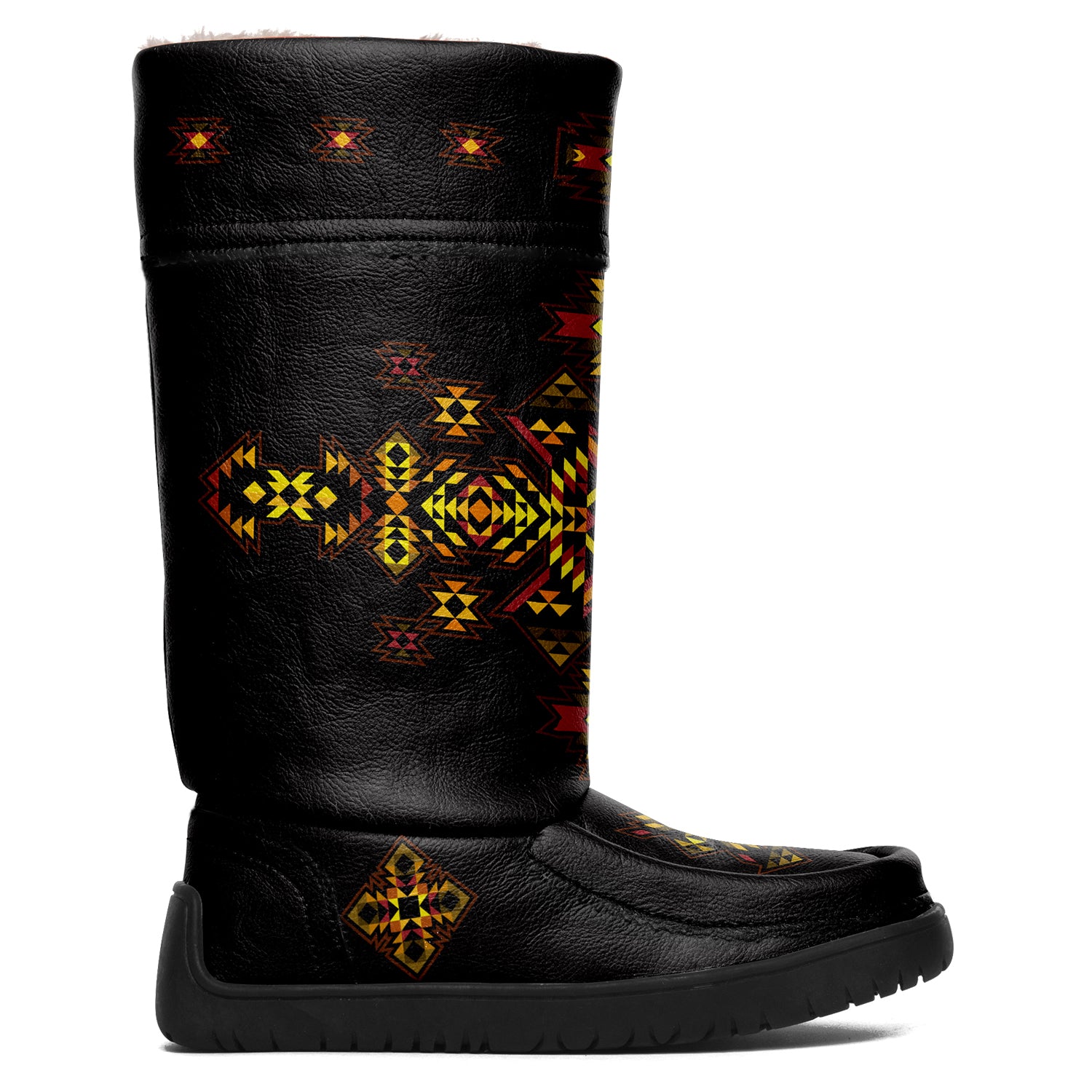 Desert Fire Black Real Leather MocLux