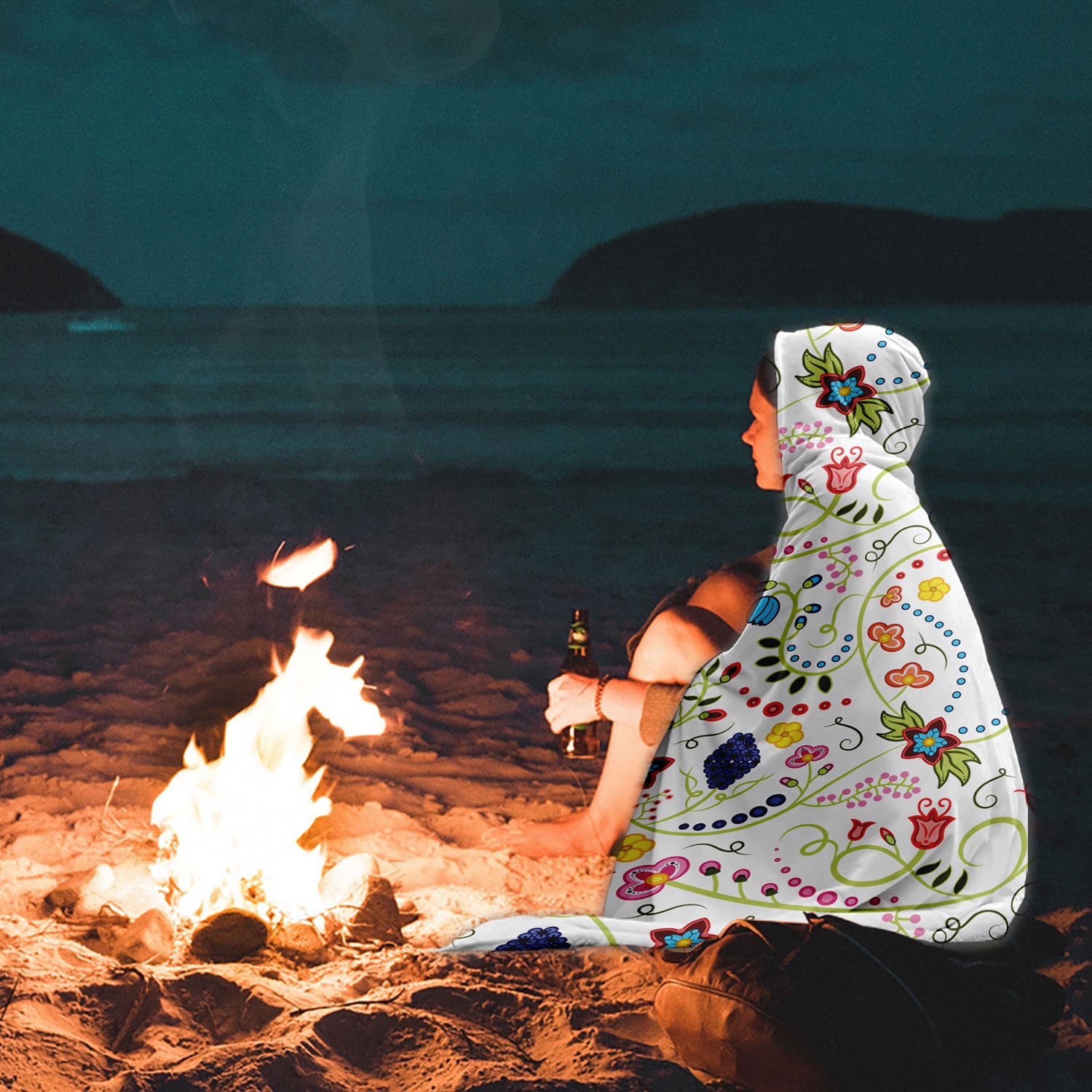 Fresh Fleur Hooded Blanket