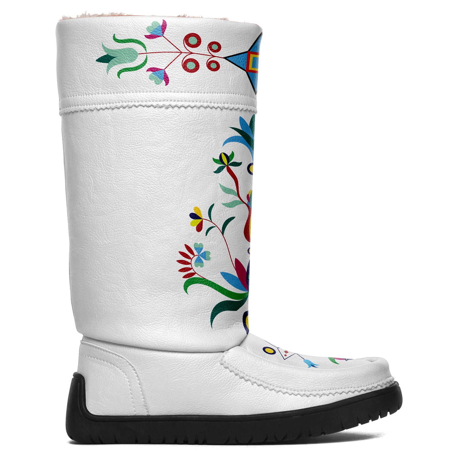 New Age Quill People Real White Leather MocLux