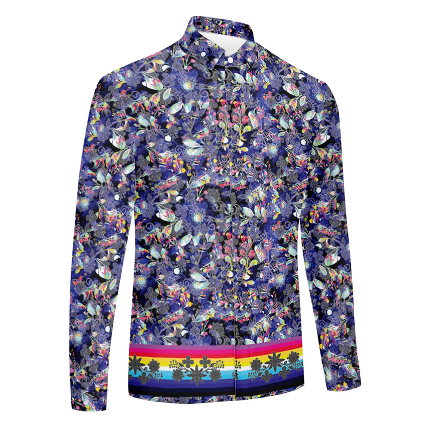 Culture in Nature Blue Men's Long Sleeve Dress Shirt