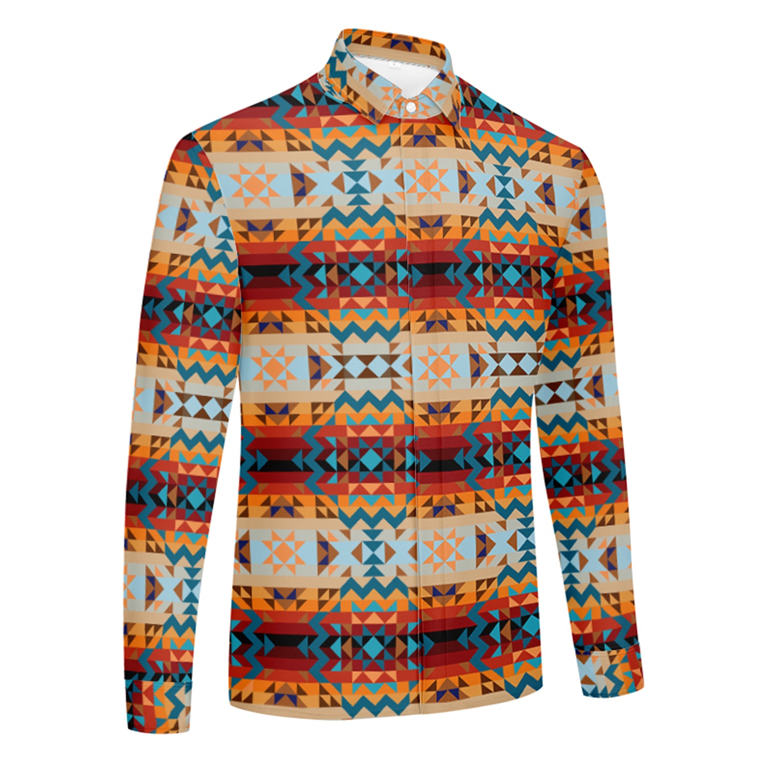 Dark Sandway Men's Long Sleeve Dress Shirt