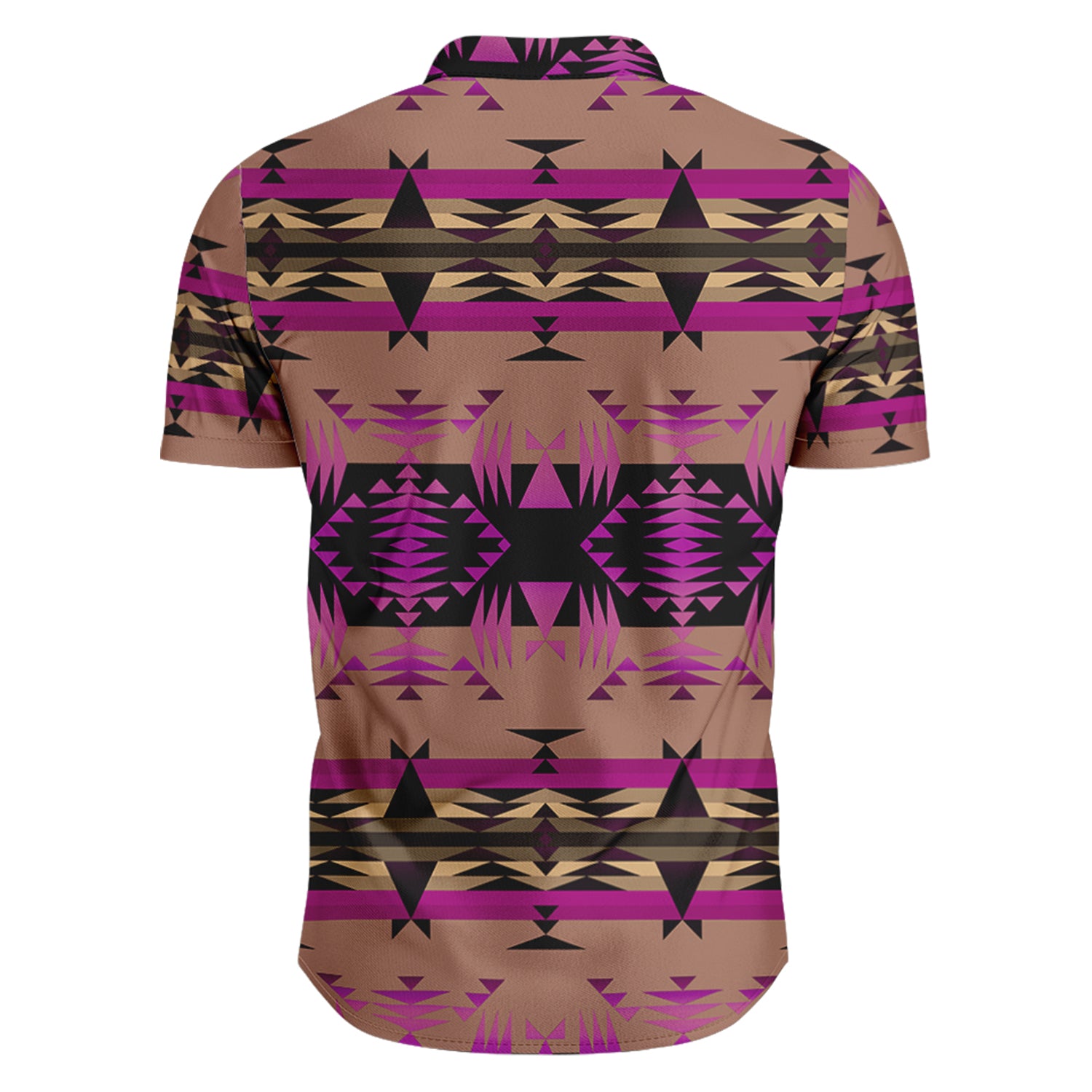 Between the Mountains Berry Hawaiian-Style Button Up Shirt