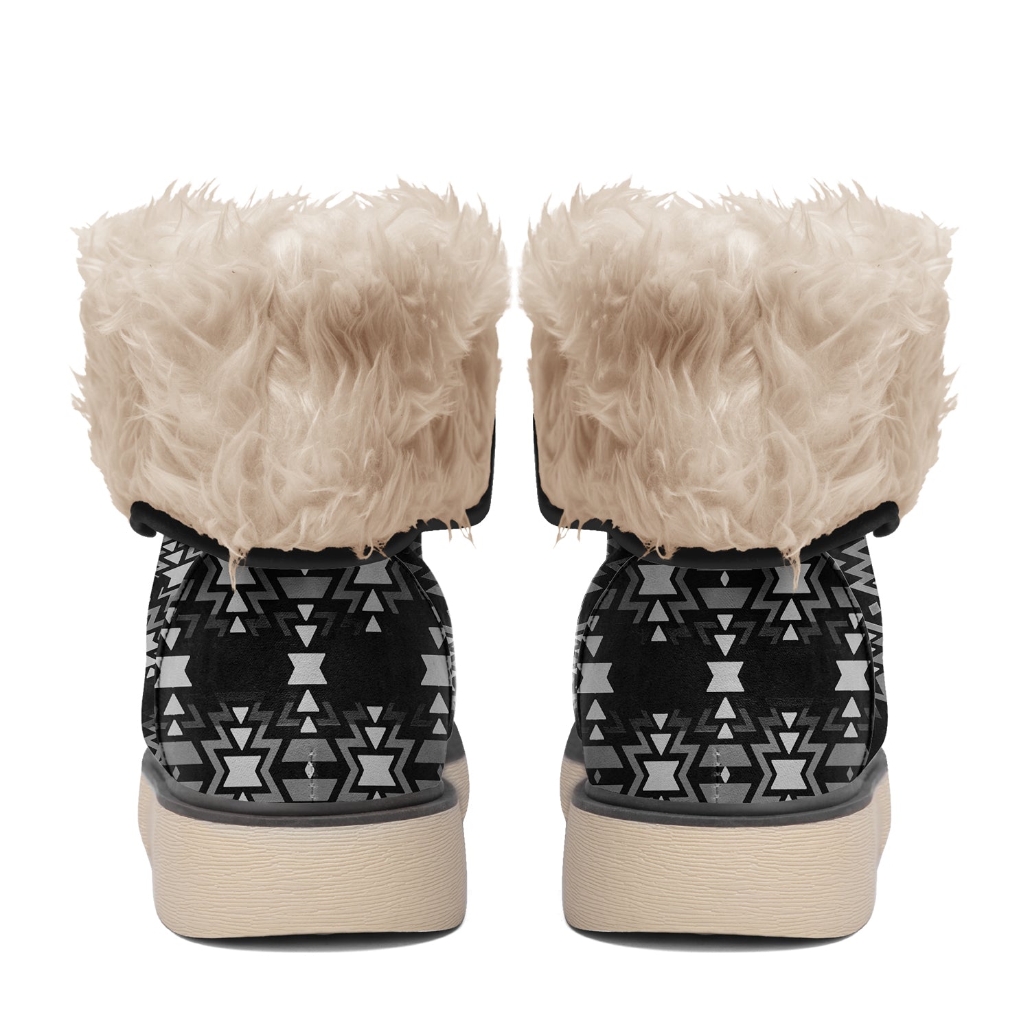 Black Fire and Gray Polar Winter Boots