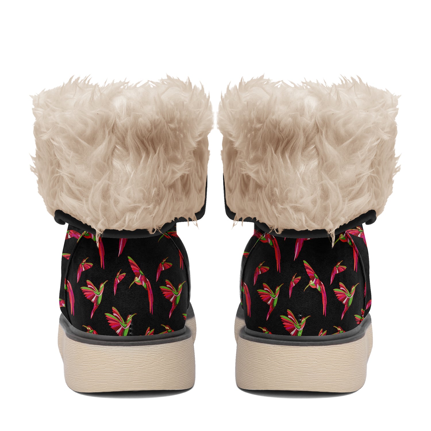 Red Swift Colourful Black Polar Winter Boots