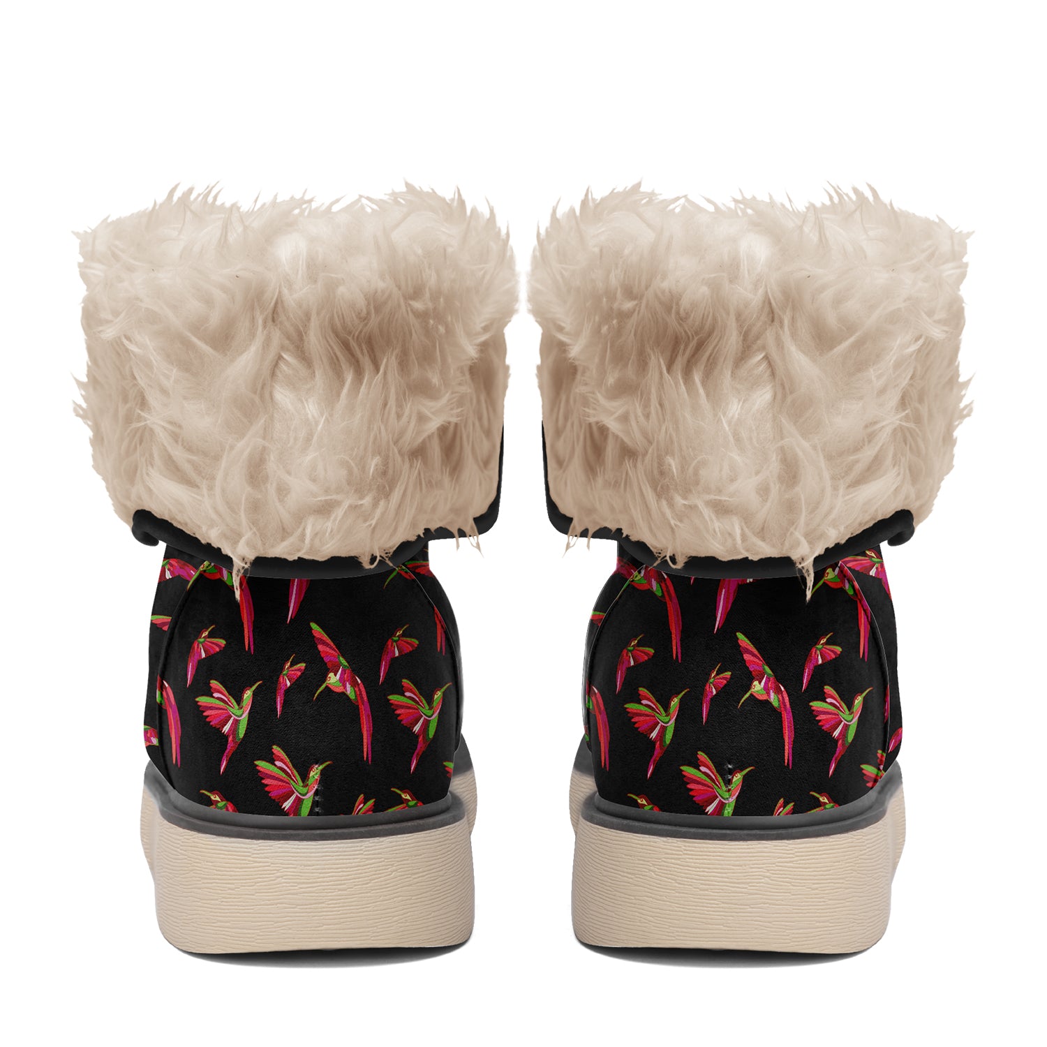 Red Swift Colourful Black Polar Winter Boots