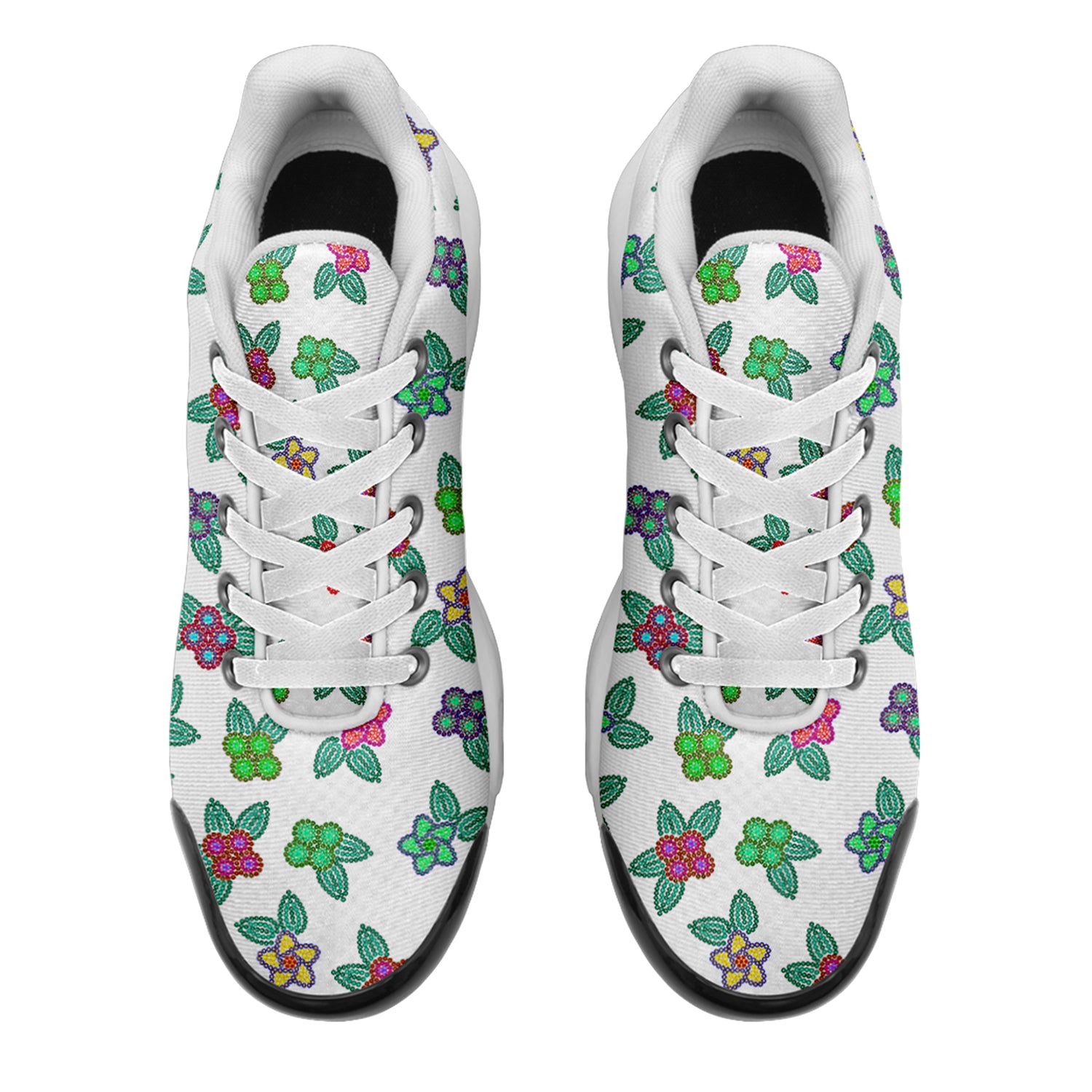 Berry Flowers White Niowaa Air Cushion Shoes