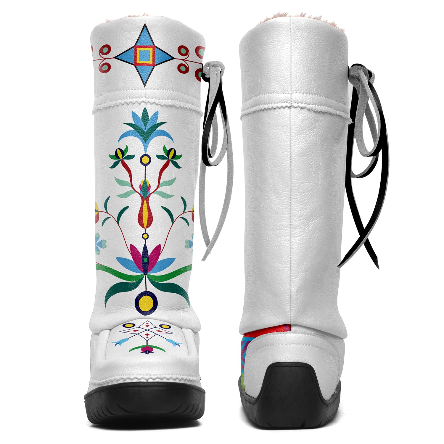 New Age Quill People Real White Leather MocLux