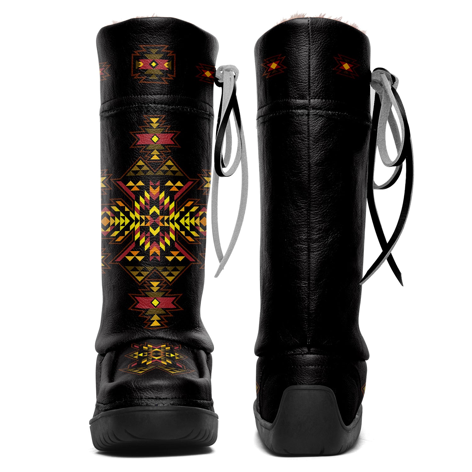 Desert Fire Black Real Leather MocLux