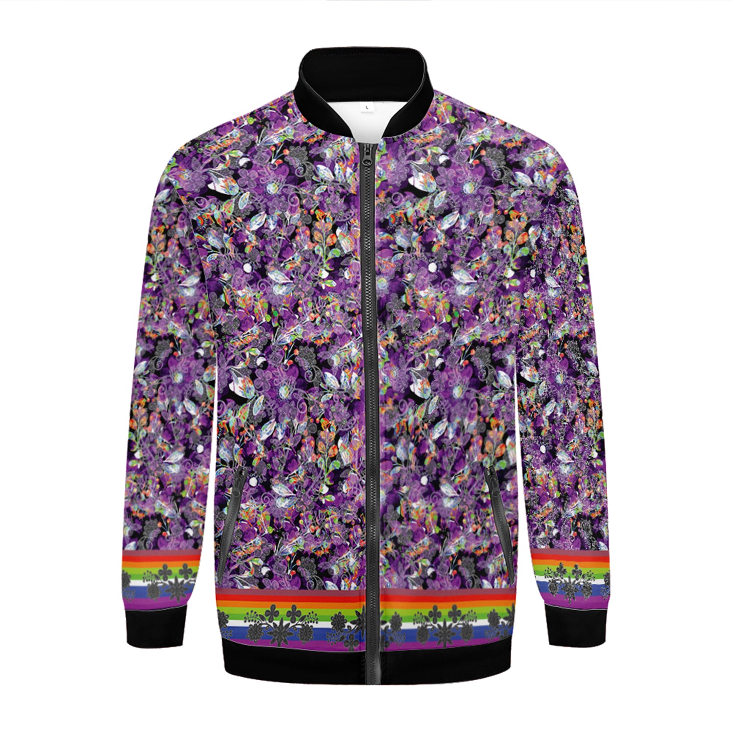 Culture in Nature Purple Zippered Collared Lightweight Jacket