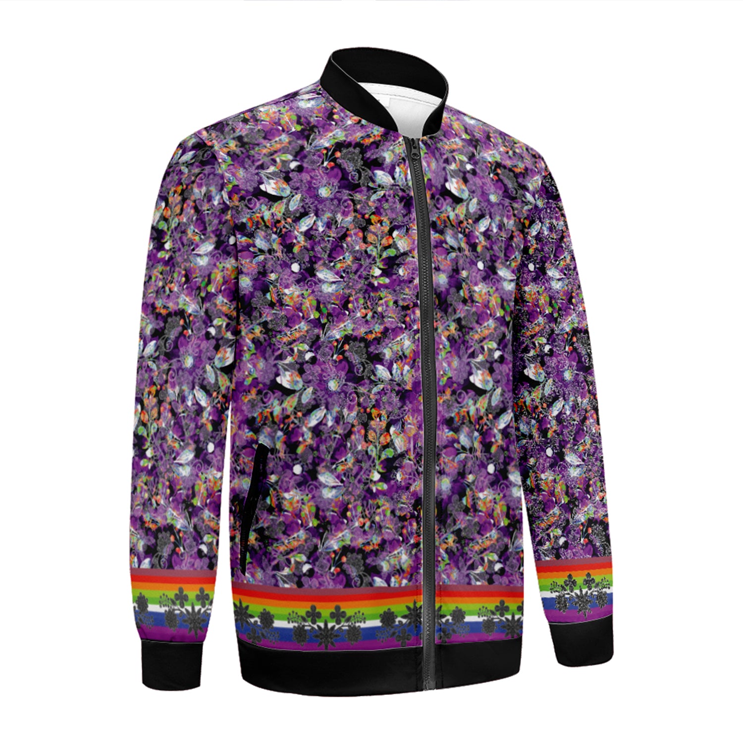Culture in Nature Purple Zippered Collared Lightweight Jacket