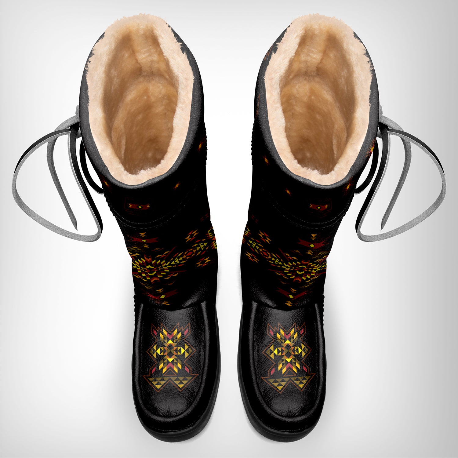 Desert Fire Black Real Leather MocLux