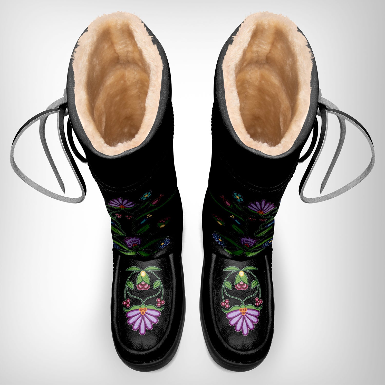Winter Fire Black Real Leather MocLux