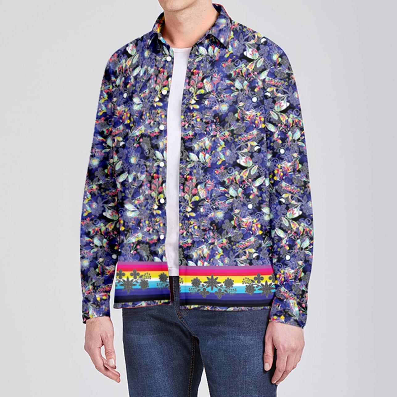 Culture in Nature Blue Men's Long Sleeve Dress Shirt