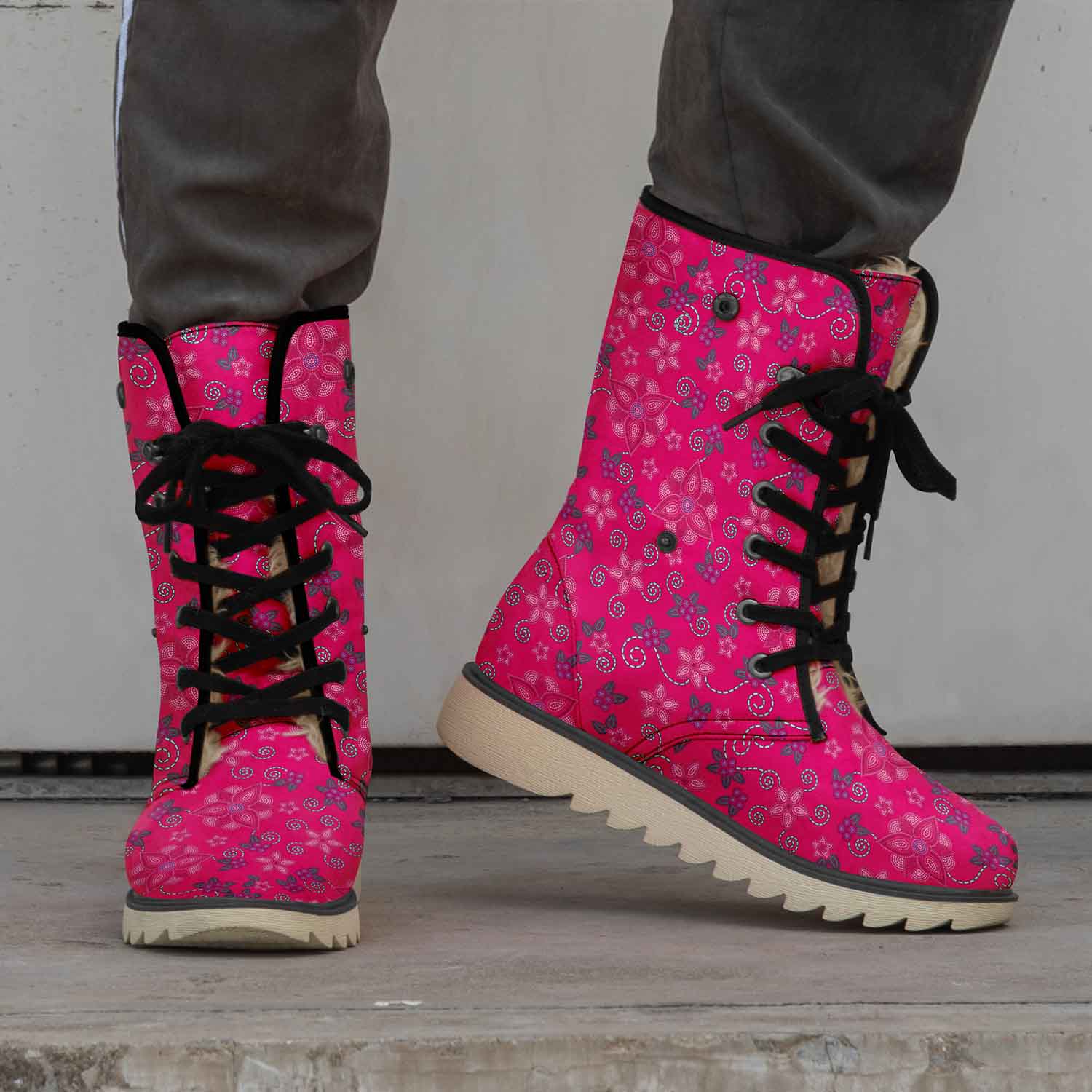 Berry Picking Pink Polar Winter Boots