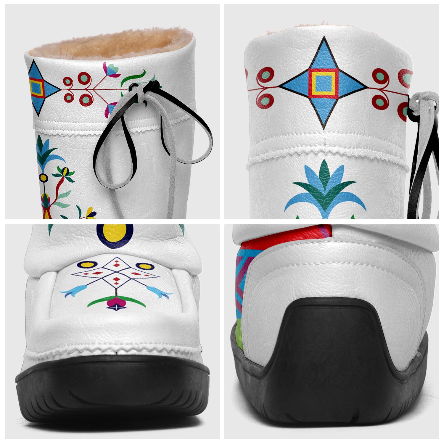 New Age Quill People Real White Leather MocLux
