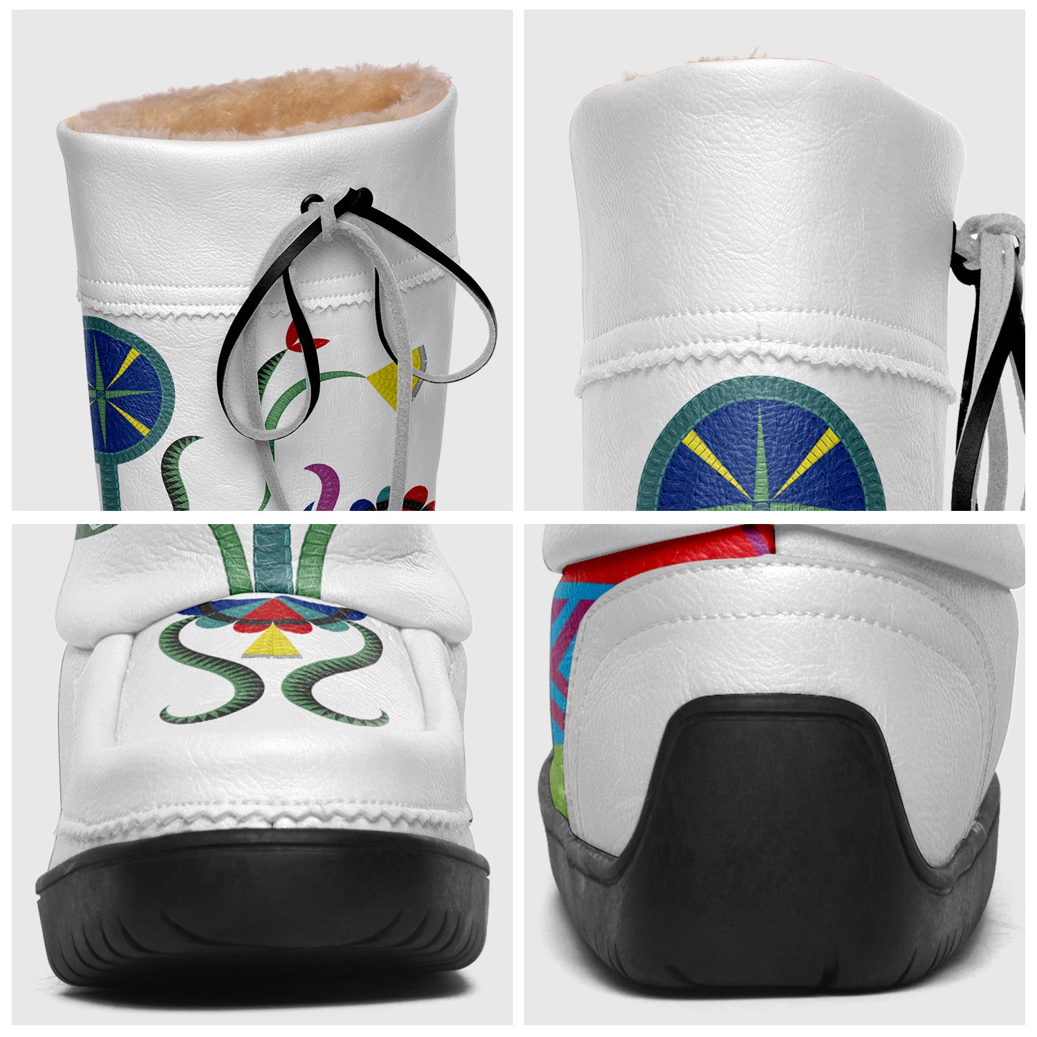 Quill With The Ancestors Real White Leather MocLux