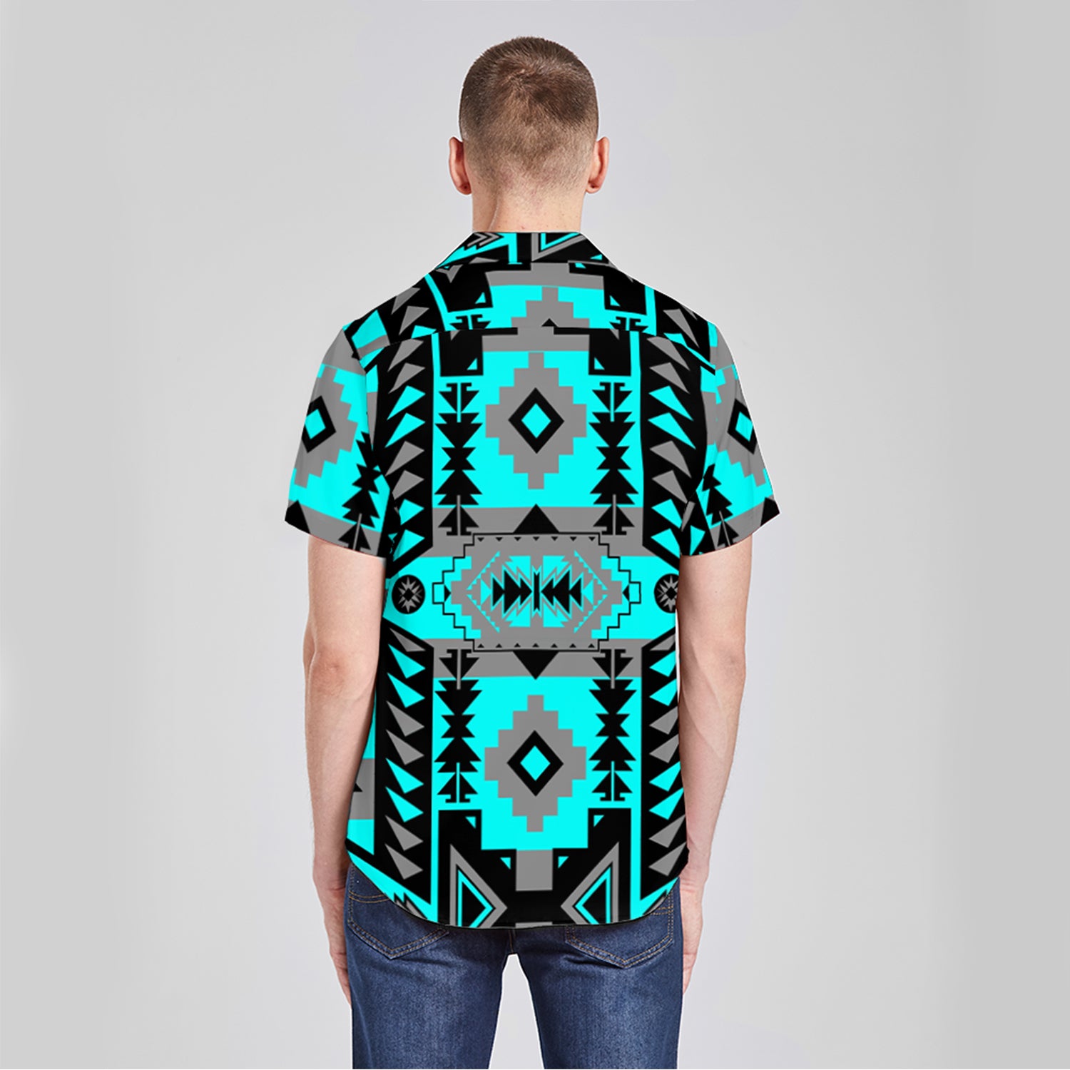 Chiefs Mountain Sky Button Up Silk Shirt