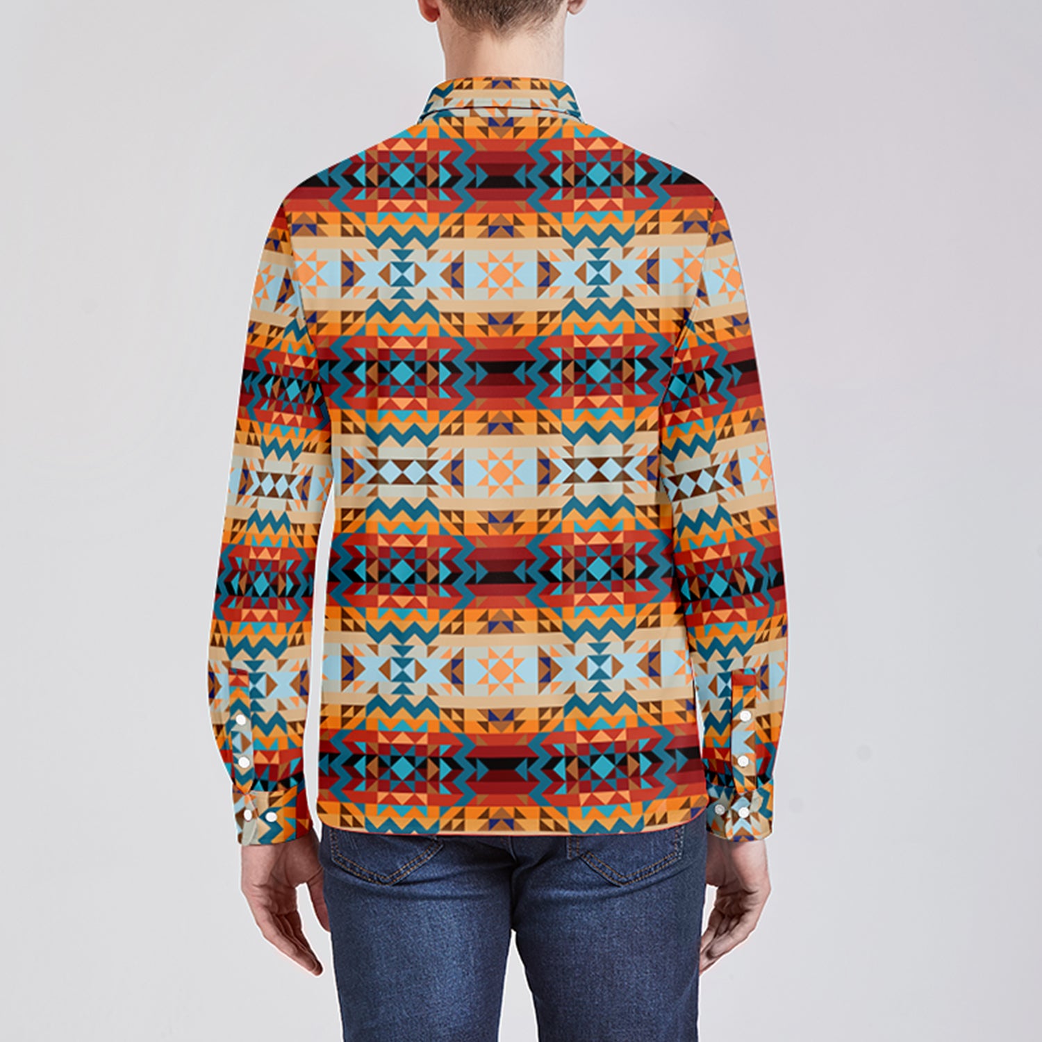 Dark Sandway Men's Long Sleeve Dress Shirt