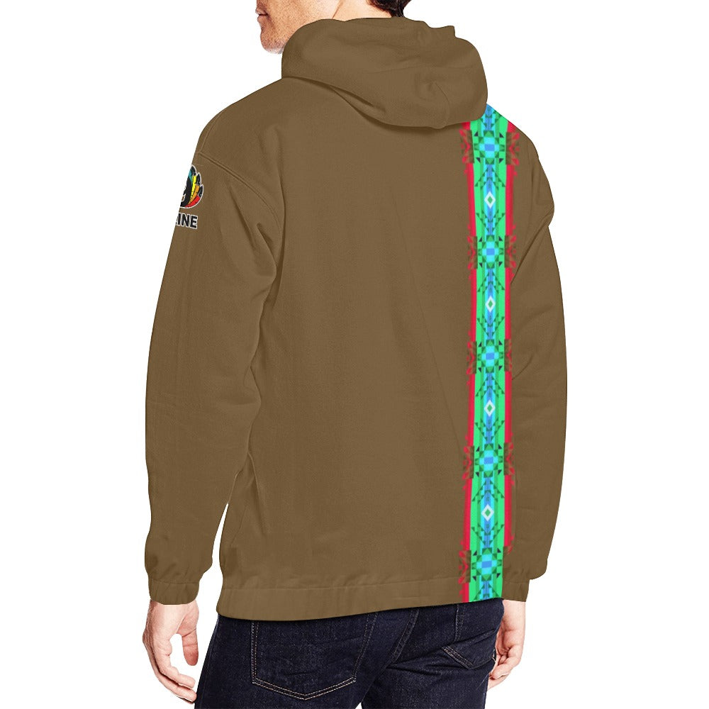 Blanket Strip Earth Hoodie for Men (USA Size)