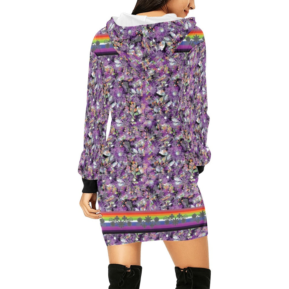 Culture in Nature Purple Hoodie Dress