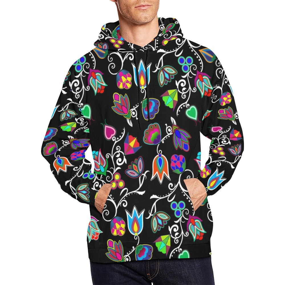 Indigenous Paisley Black Hoodie for Men (USA Size)