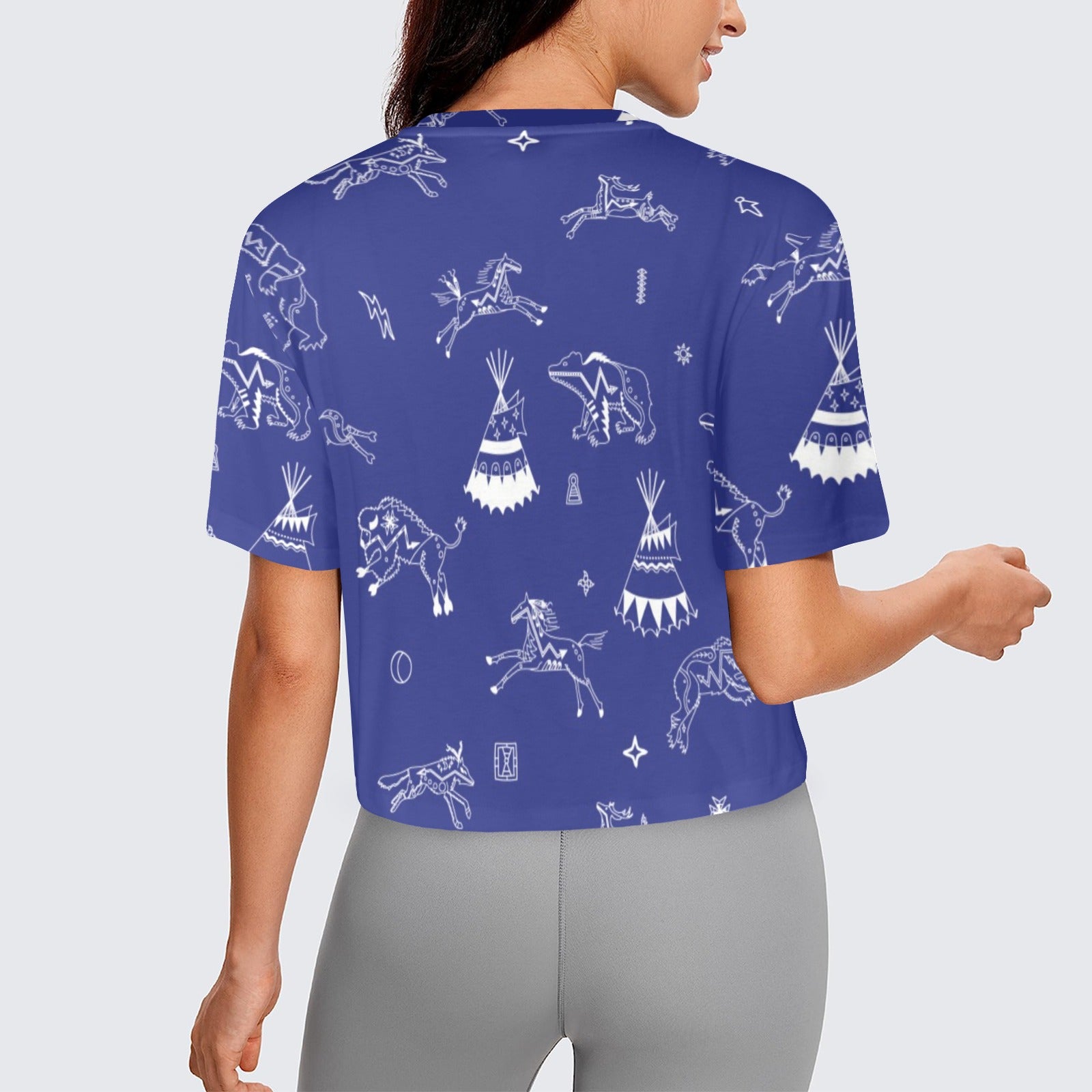 Ledger Dables Blue Women's Cropped T-shirt
