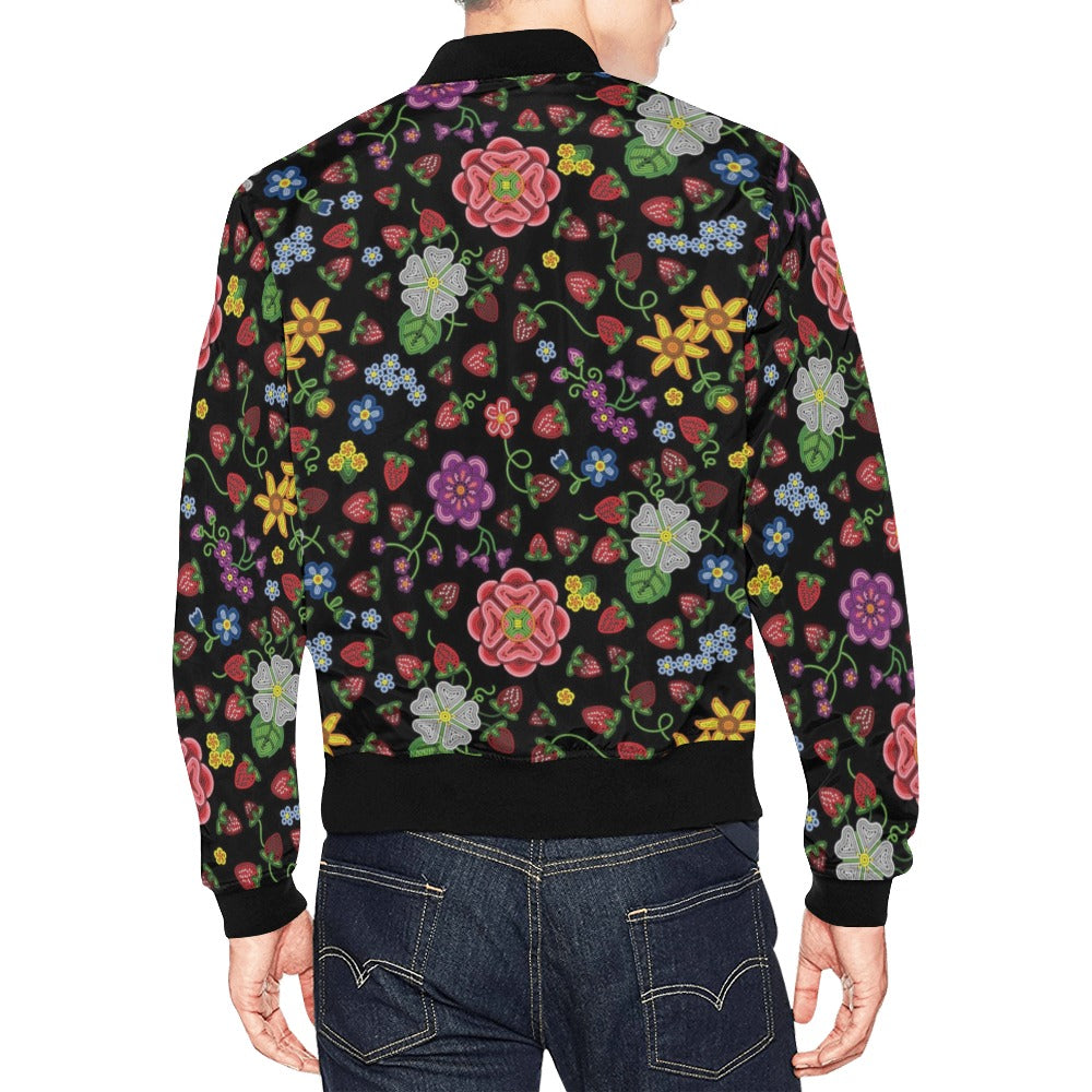 Berry Pop Midnight All Over Print Bomber Jacket for Men