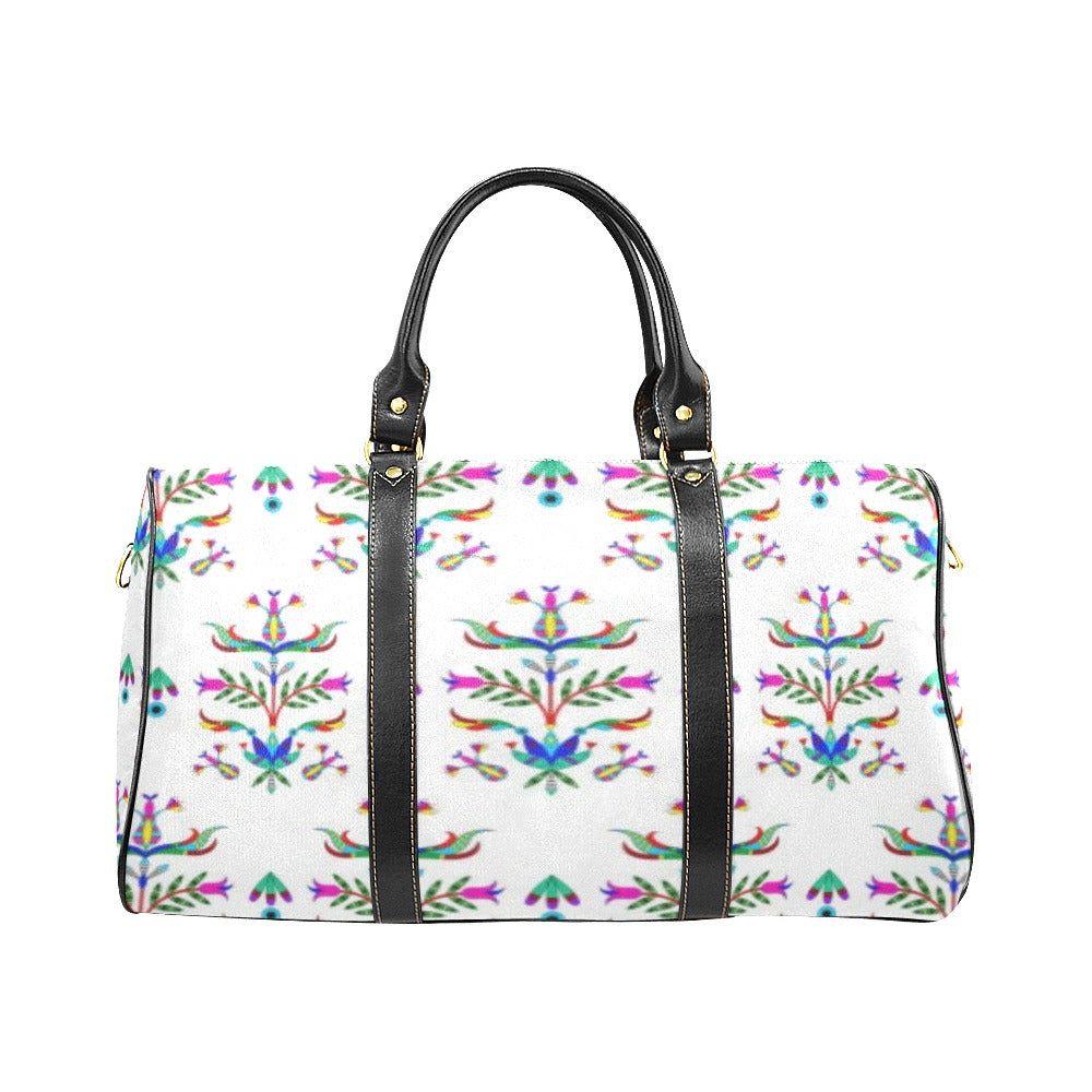 Dakota Damask White Waterproof Travel Bag