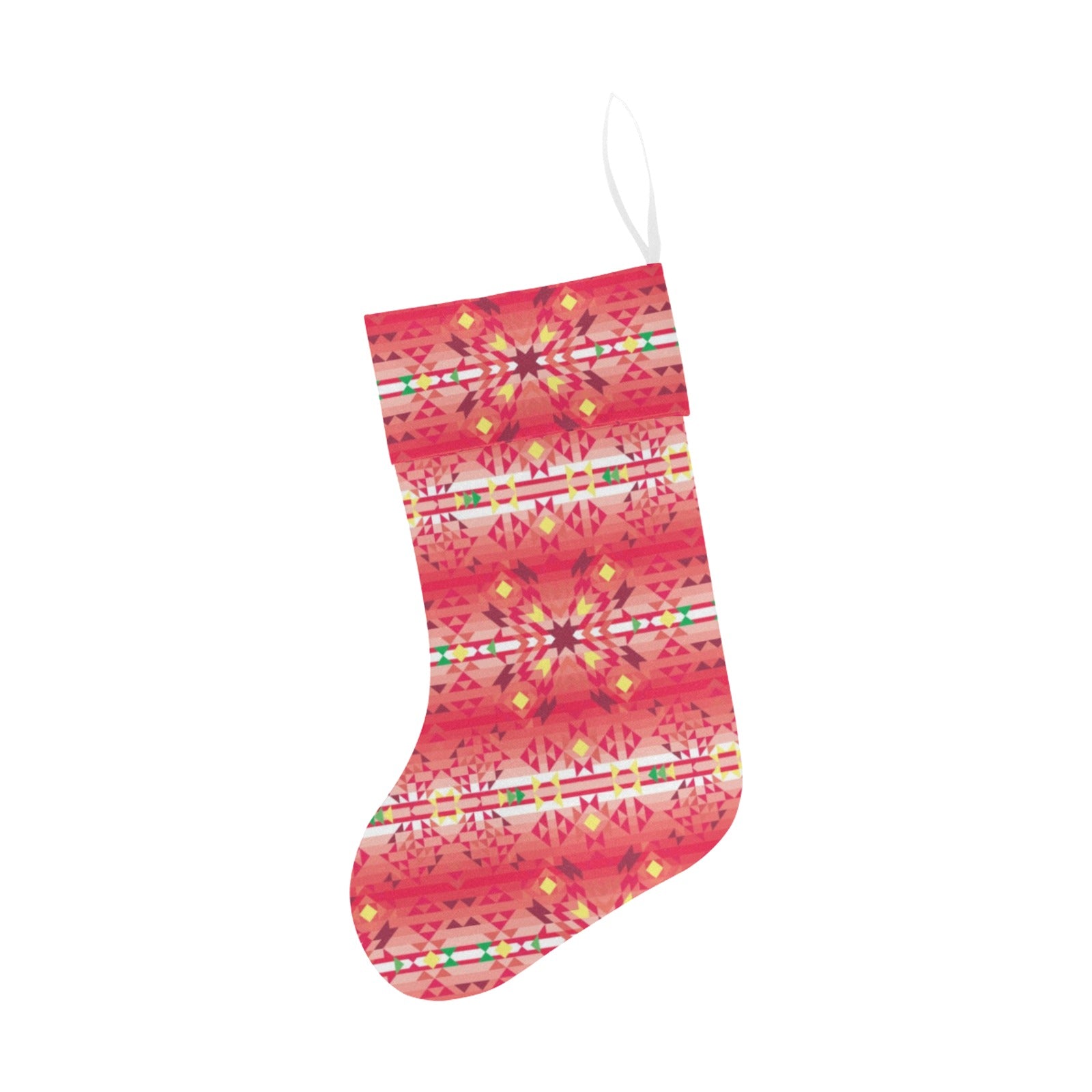 Red Pink Star Christmas Stocking