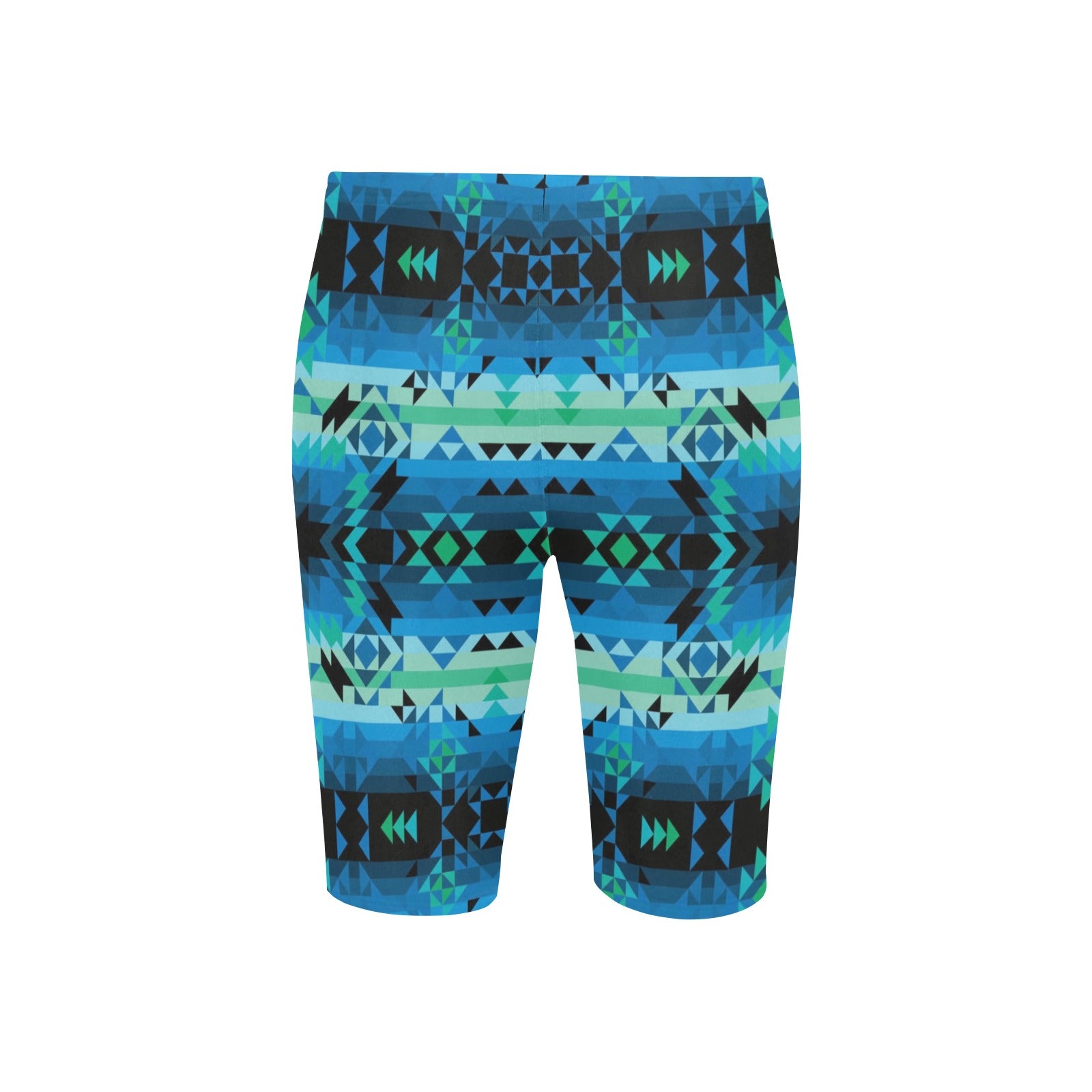 Green Star Men's Knee Length Swimming Trunks