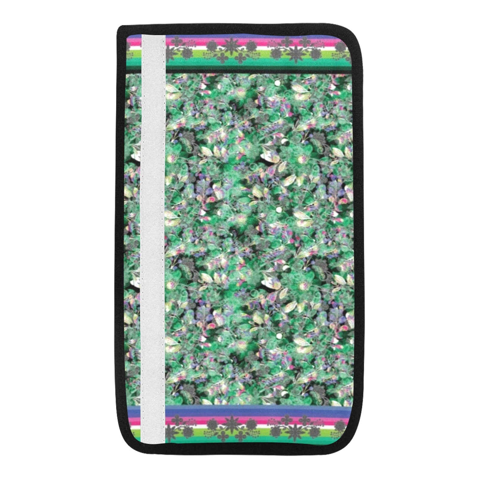 Culture in Nature Green Car Seat Belt Cover 7''x12.6'' (Pack of 2)