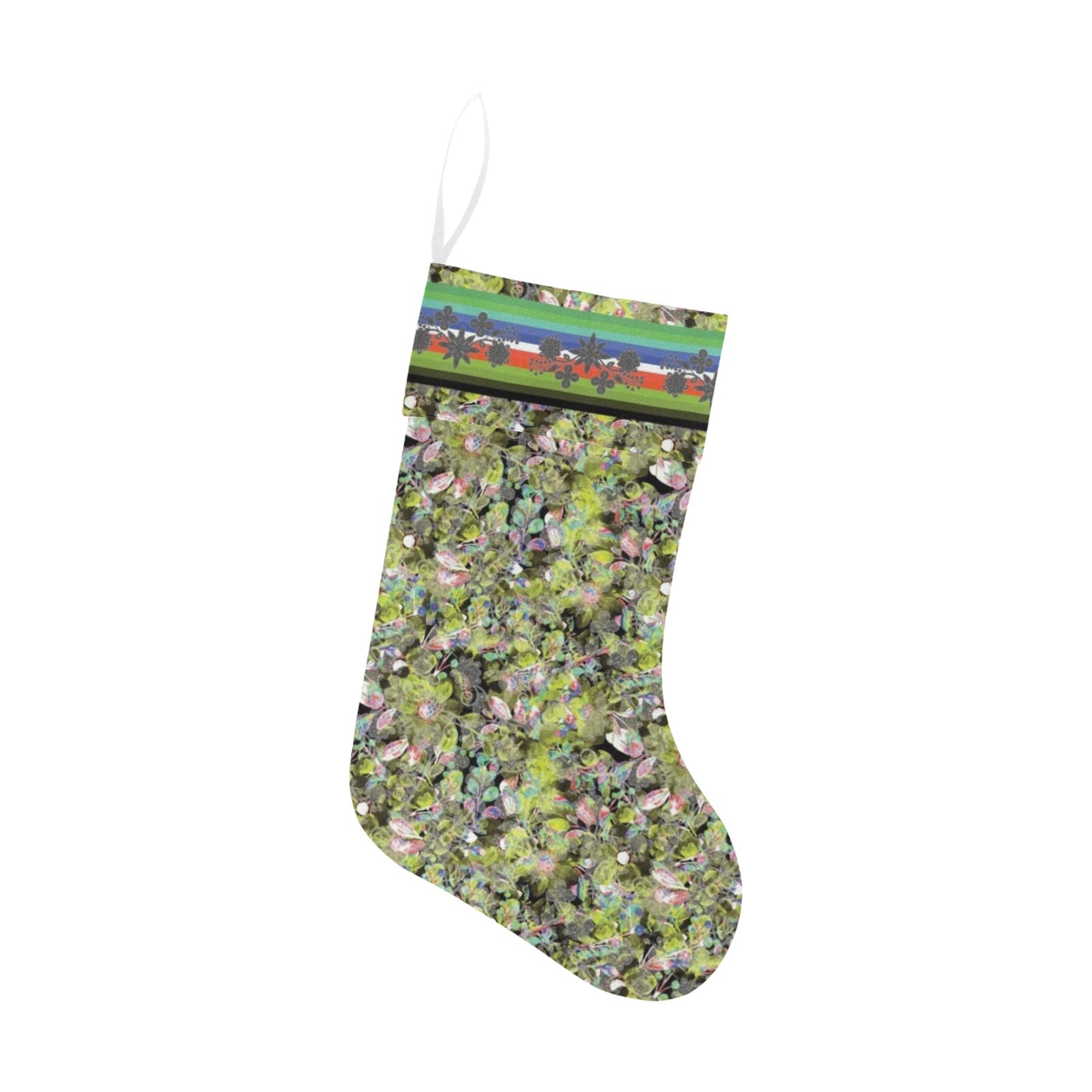 Culture in Nature Green Leaf Christmas Stocking