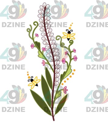 11 IN Willow Bee Sleeve Transfers 49 Dzine