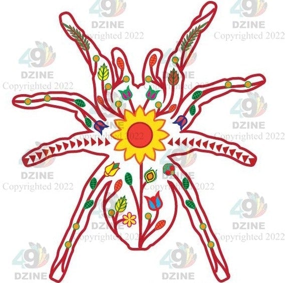11-inch Animal Floral Transfer Transfers 49 Dzine Floral Spider 