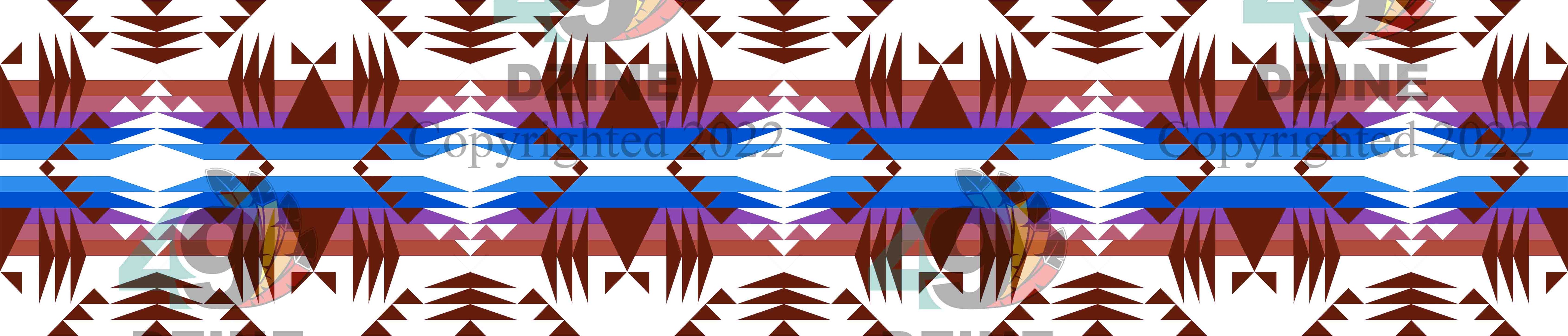 11-inch Geometric Transfer Between the Mountains Strip Transfers 49 Dzine Between the Mountains Strip Chocolate 