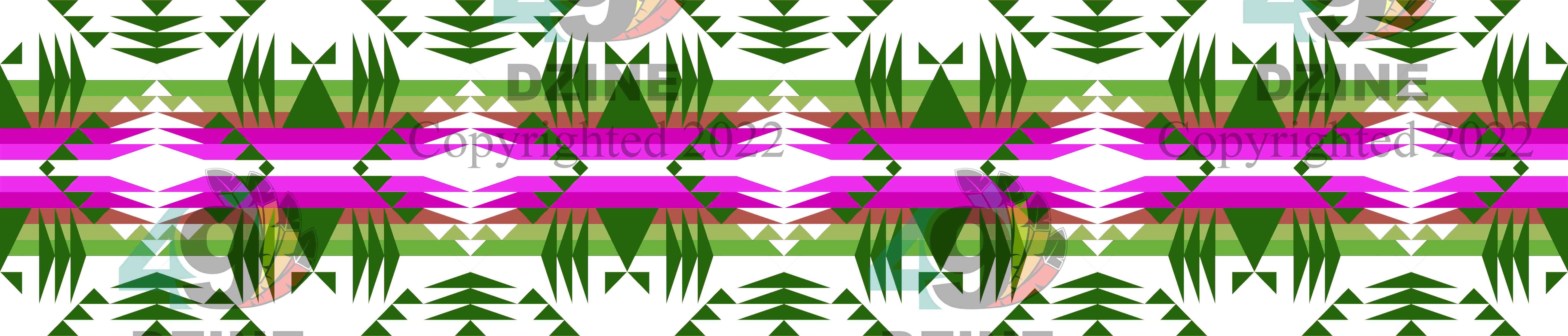 11-inch Geometric Transfer Between the Mountains Strip Transfers 49 Dzine Between the Mountains Strip Forest 