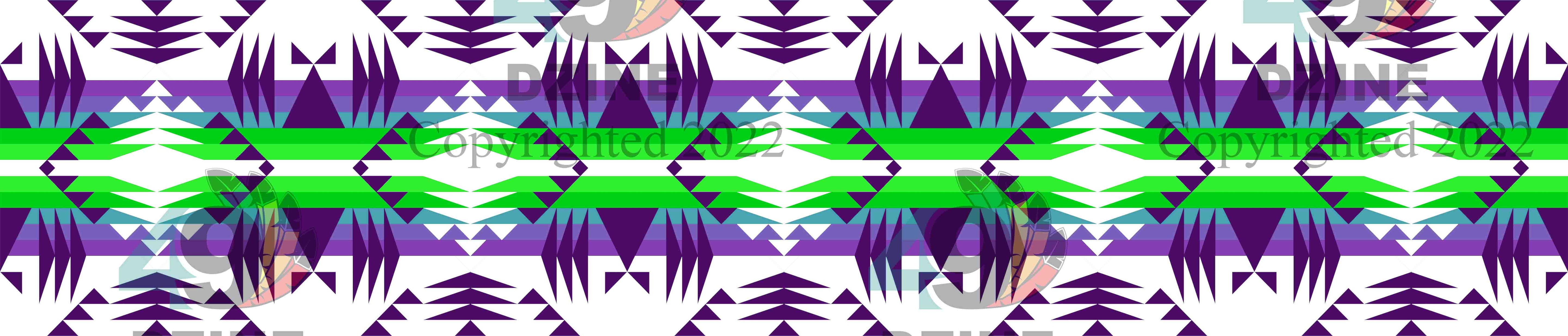 11-inch Geometric Transfer Between the Mountains Strip Transfers 49 Dzine Between the Mountains Strip Purple 