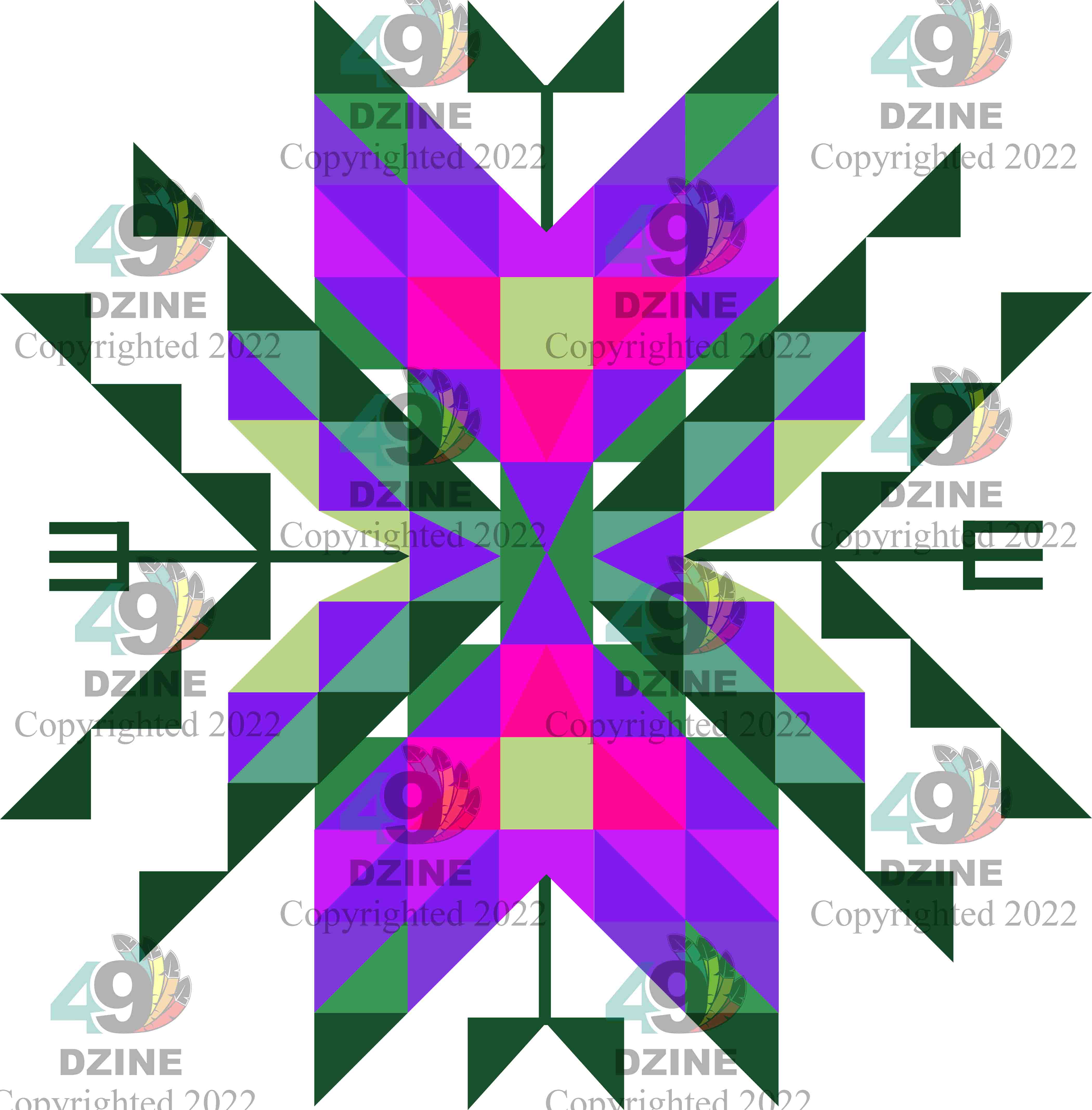 11-inch Geometric Transfer Medicine Lodge Transfers 49 Dzine Medicine Lodge Forest