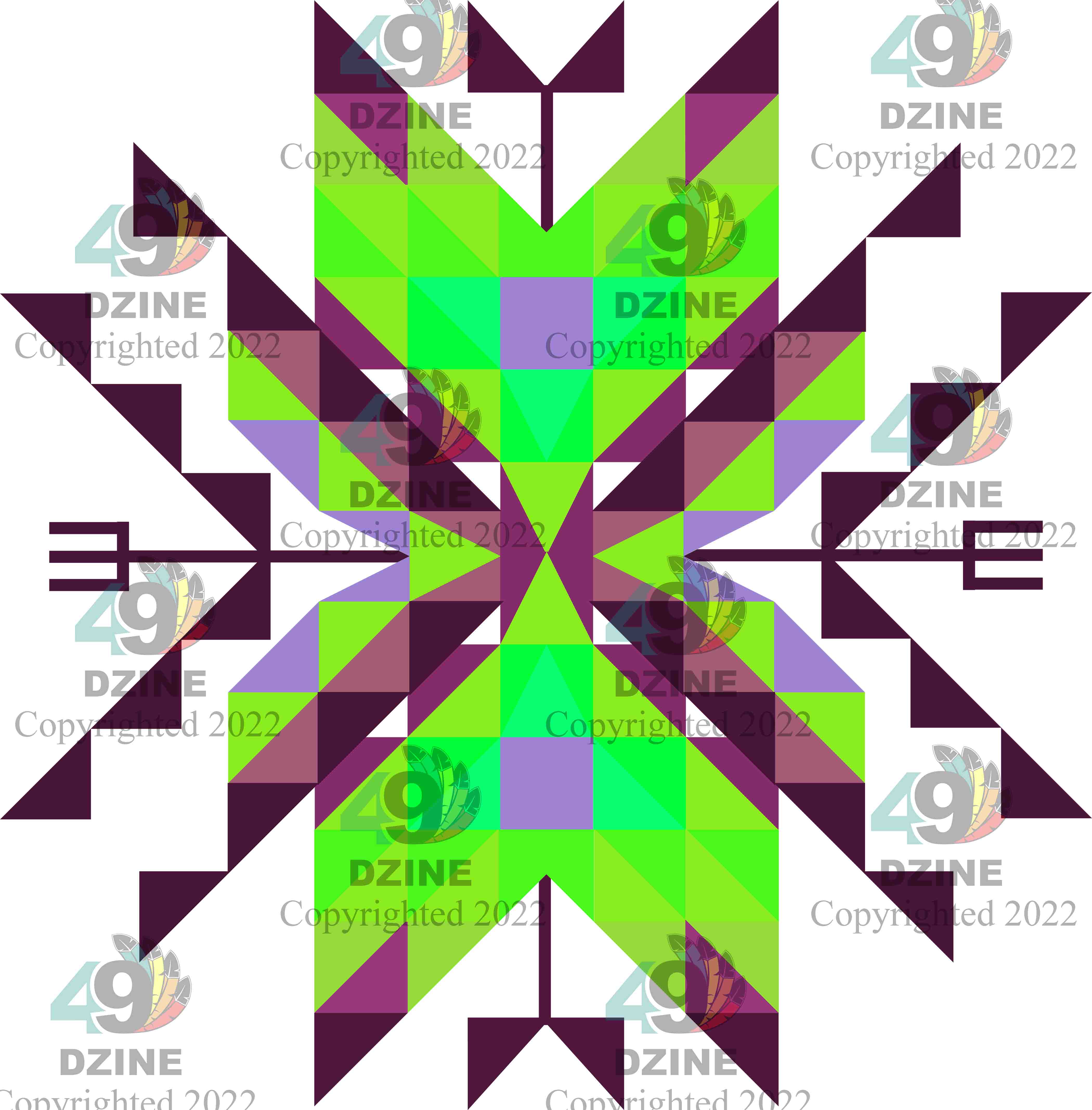 11-inch Geometric Transfer Medicine Lodge Transfers 49 Dzine Medicine Lodge Harlequin