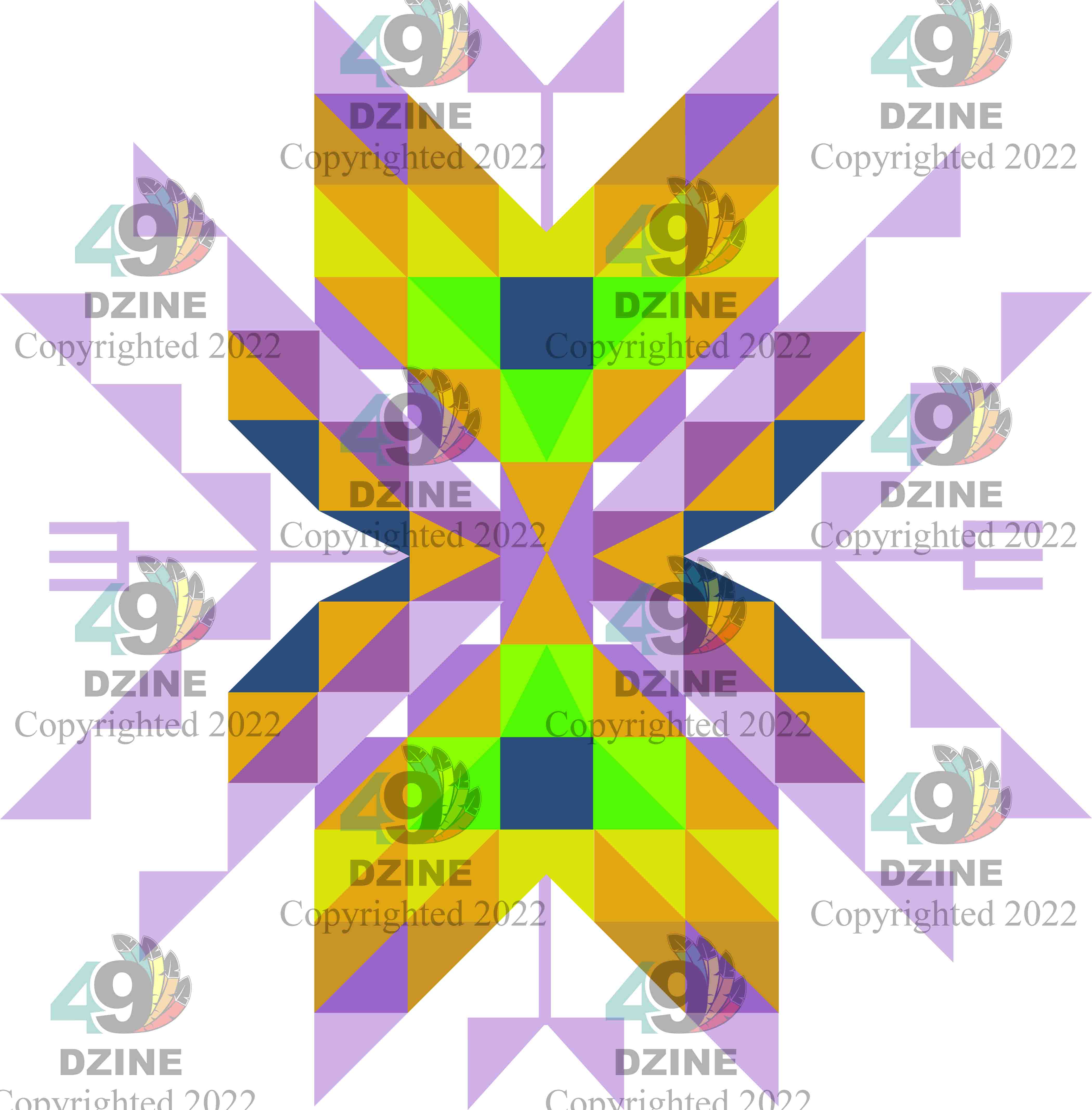 11-inch Geometric Transfer Medicine Lodge Transfers 49 Dzine Medicine Lodge Lavender