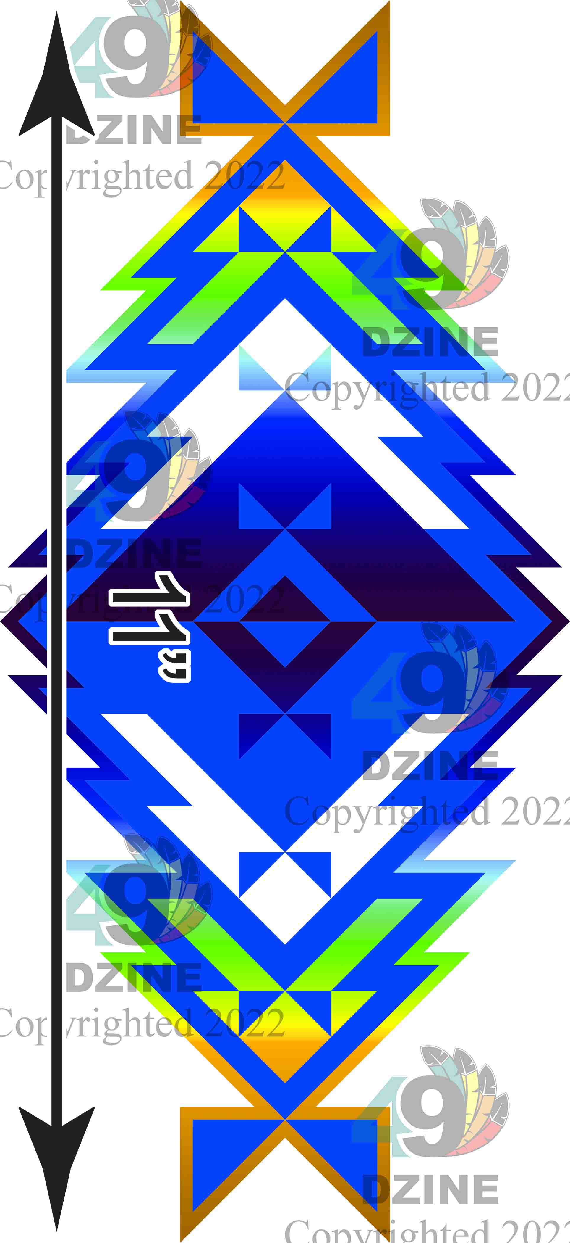 11-inch Geometric Transfer Meta Tipi Transfers 49 Dzine