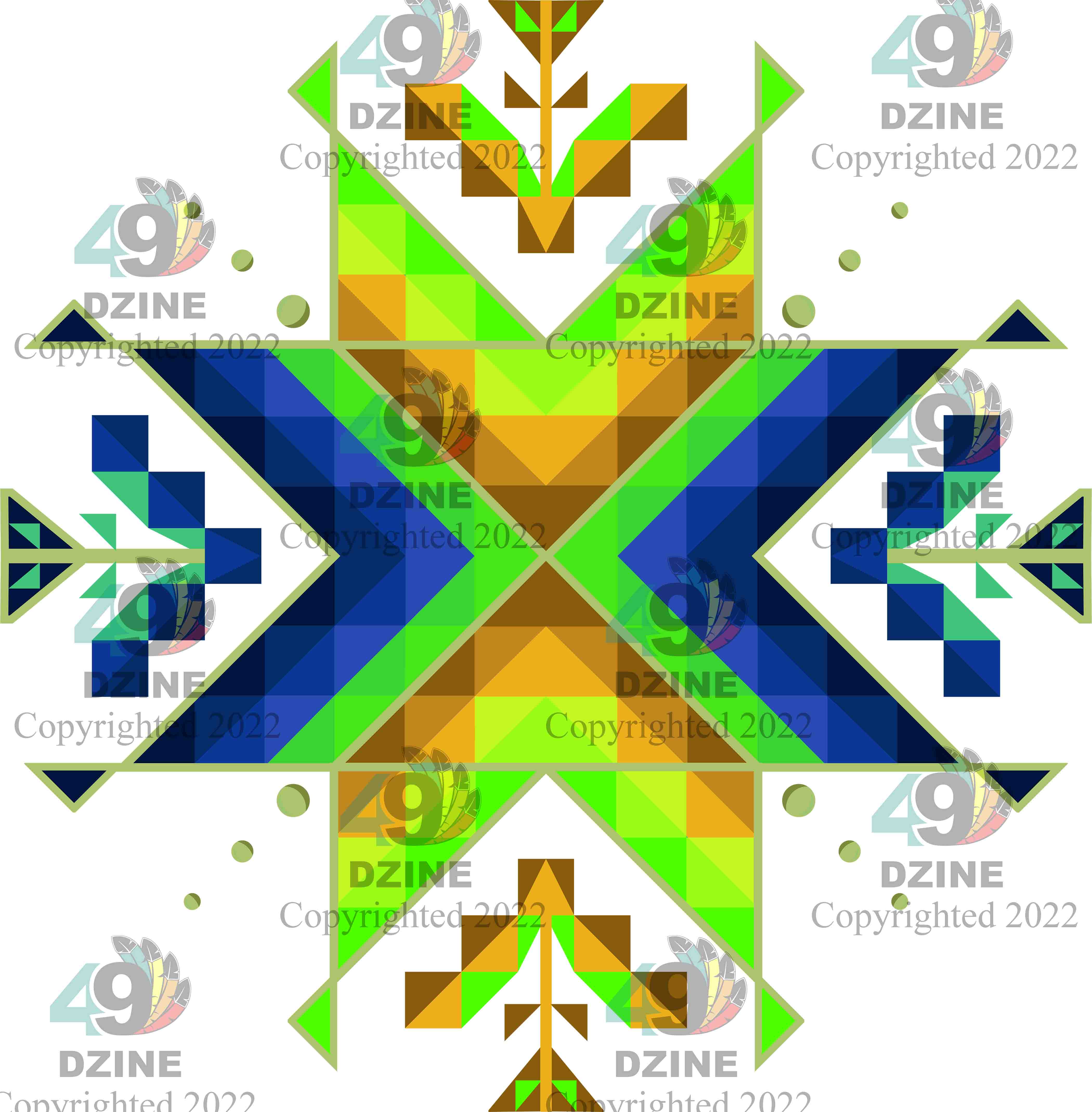 14-inch Geometric Transfer Dream of the Ancestors Transfers 49 Dzine Dream of the Ancestors Harlequin