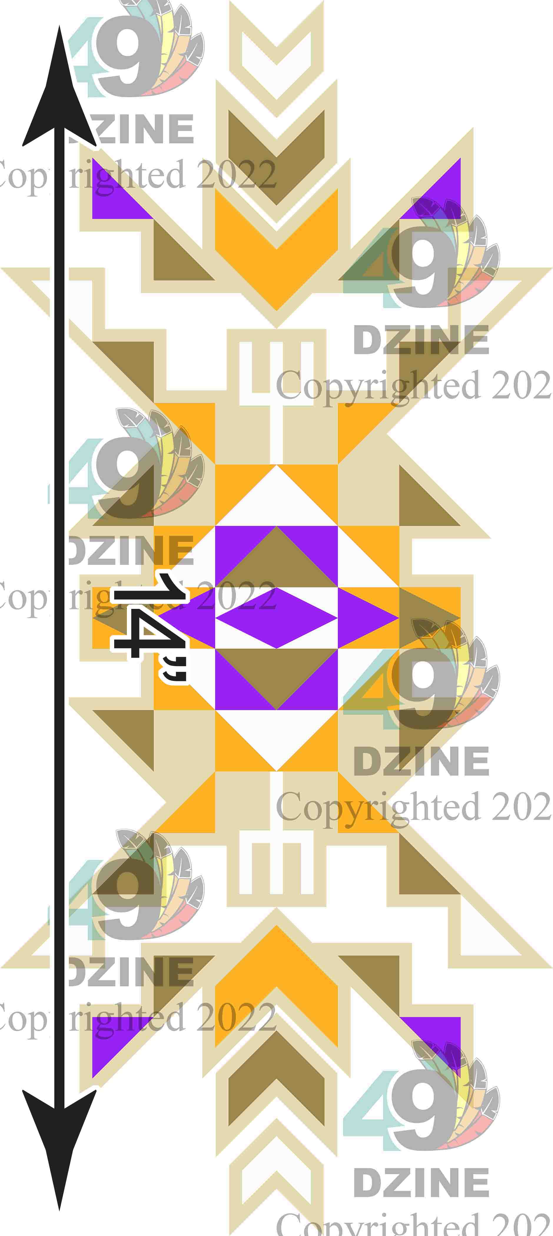 14-inch Geometric Transfer Geo Sunset Transfers 49 Dzine