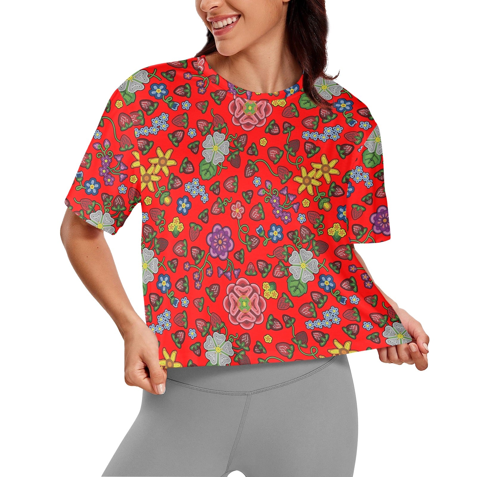 Berry Pop Fire Women's Cropped T-shirt