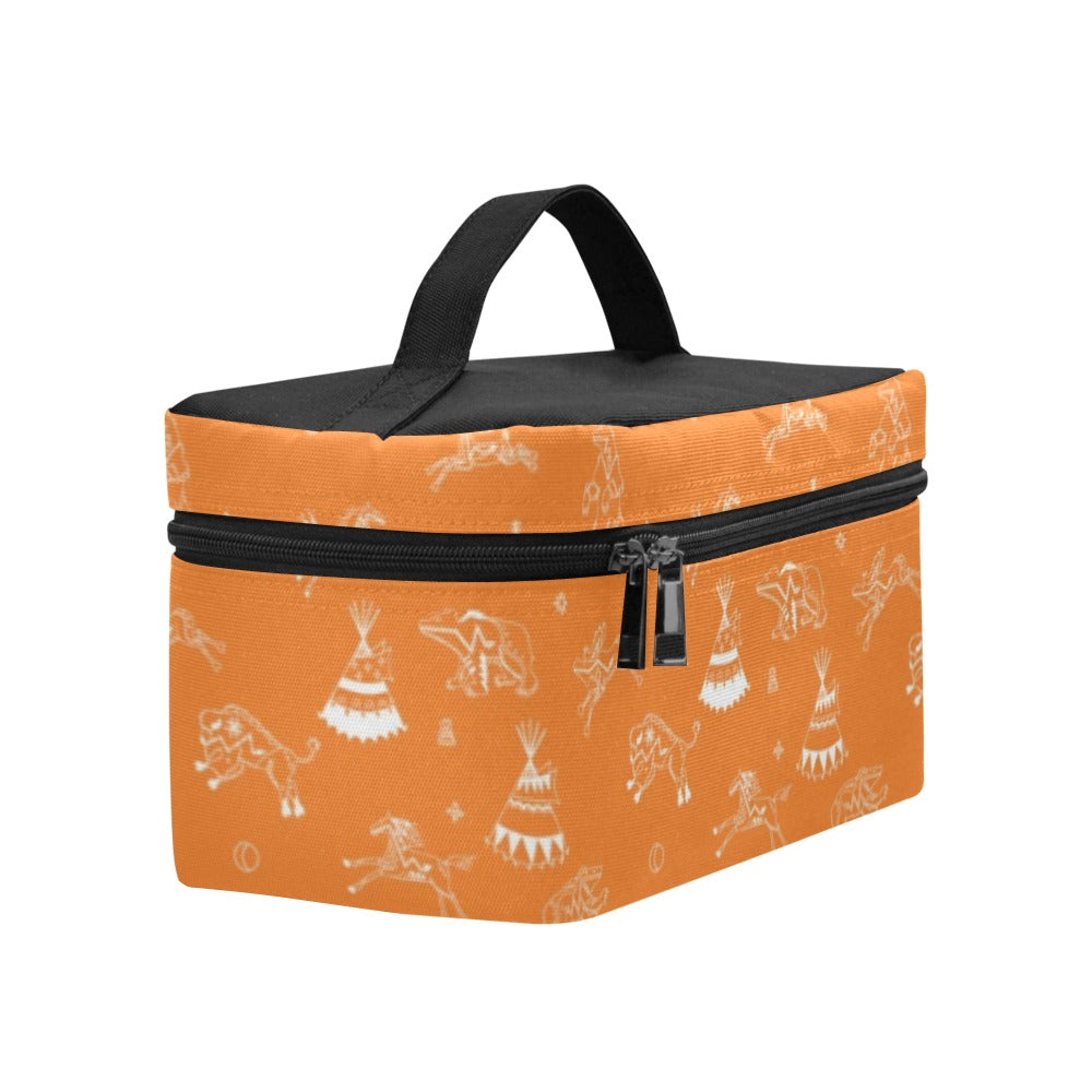 Ledger Dabbles Orange Cosmetic Bag/Large